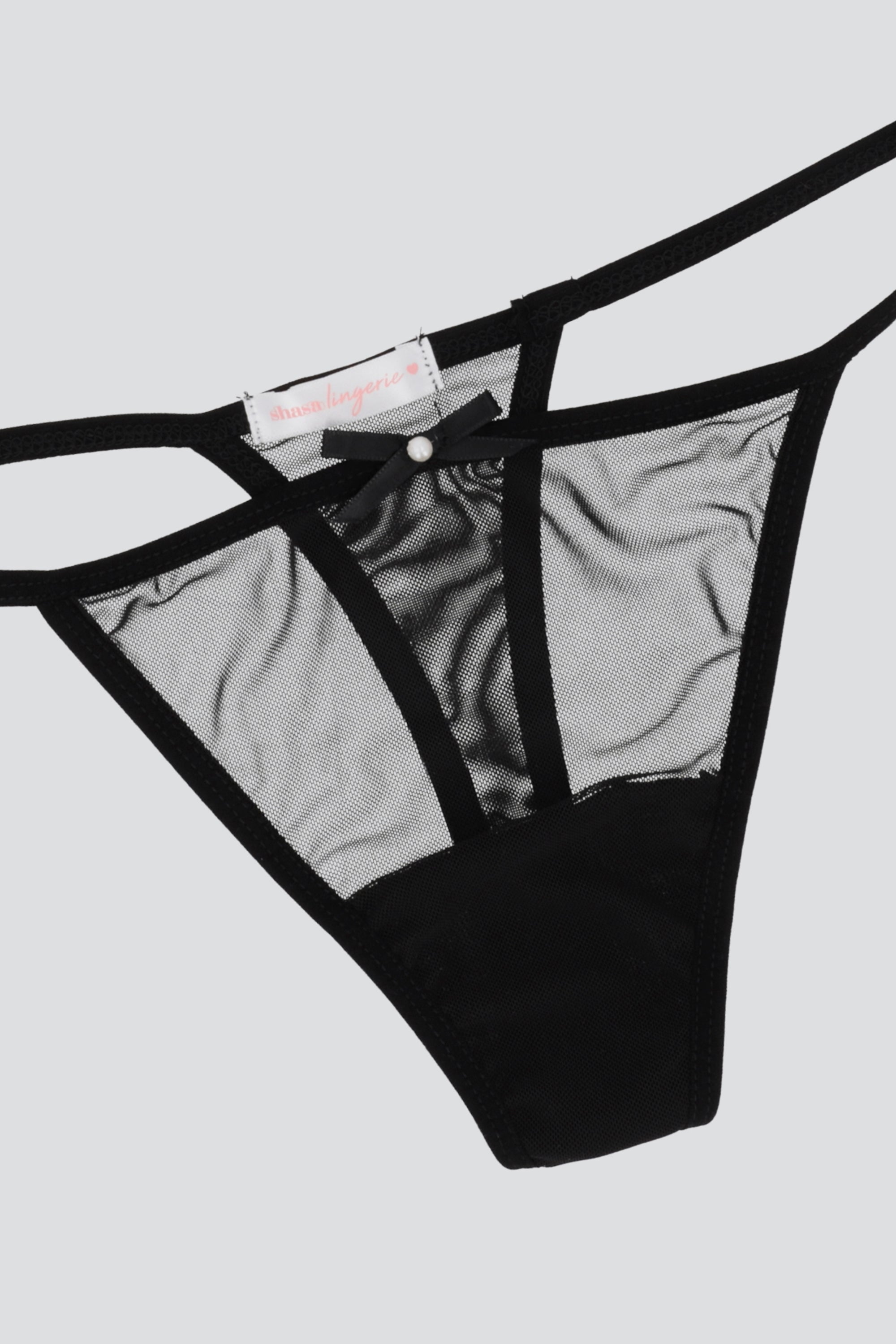 Vestido mesh tanga NEGRO