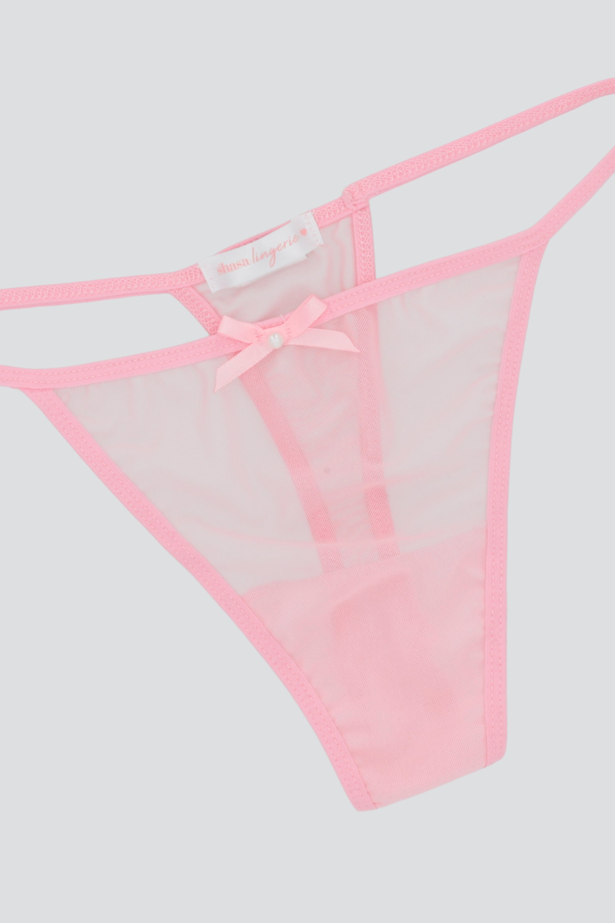 Vestido mesh tanga ROSA PASTEL