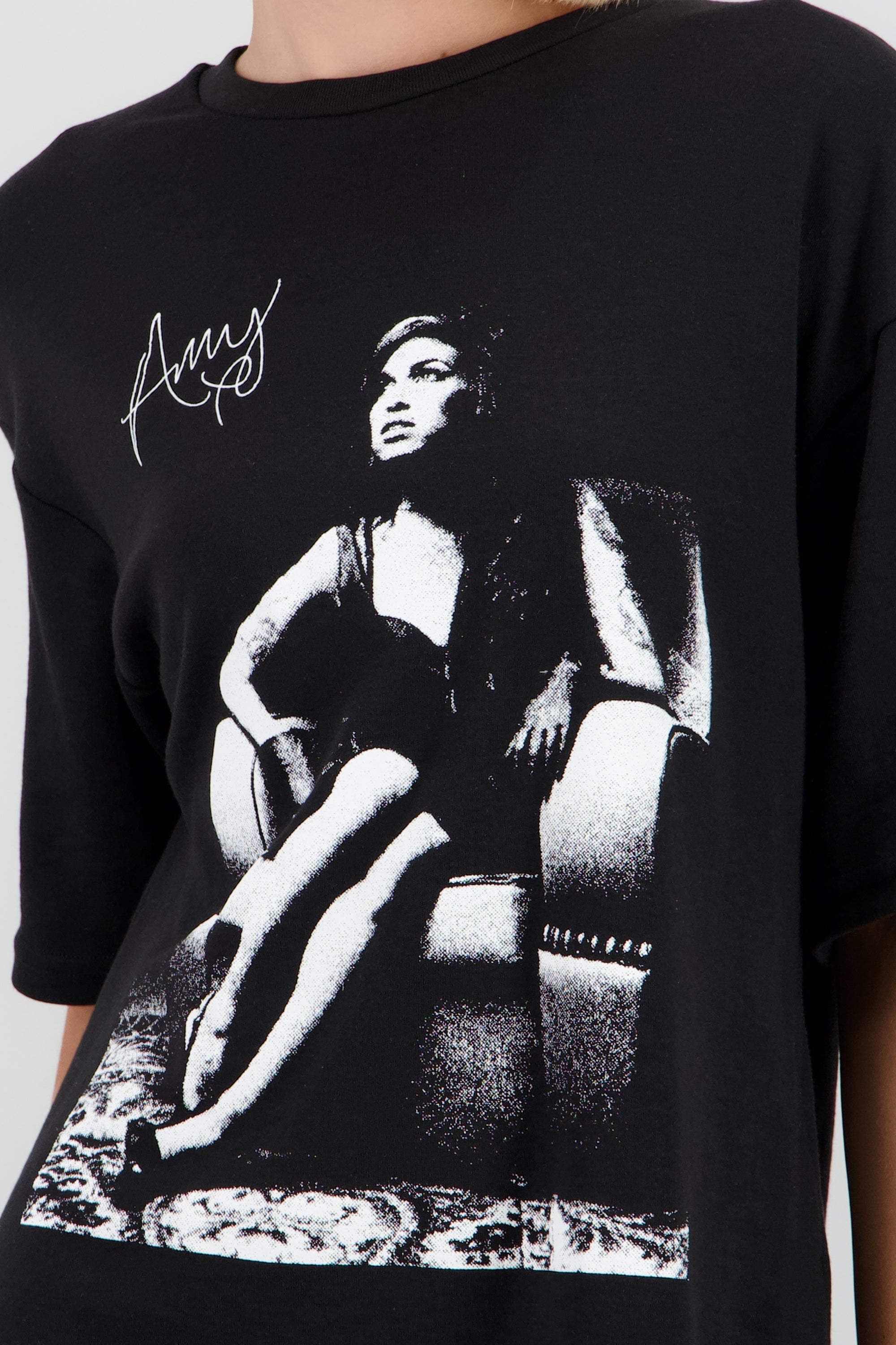 Playera Amy Winehouse B&W NEGRO