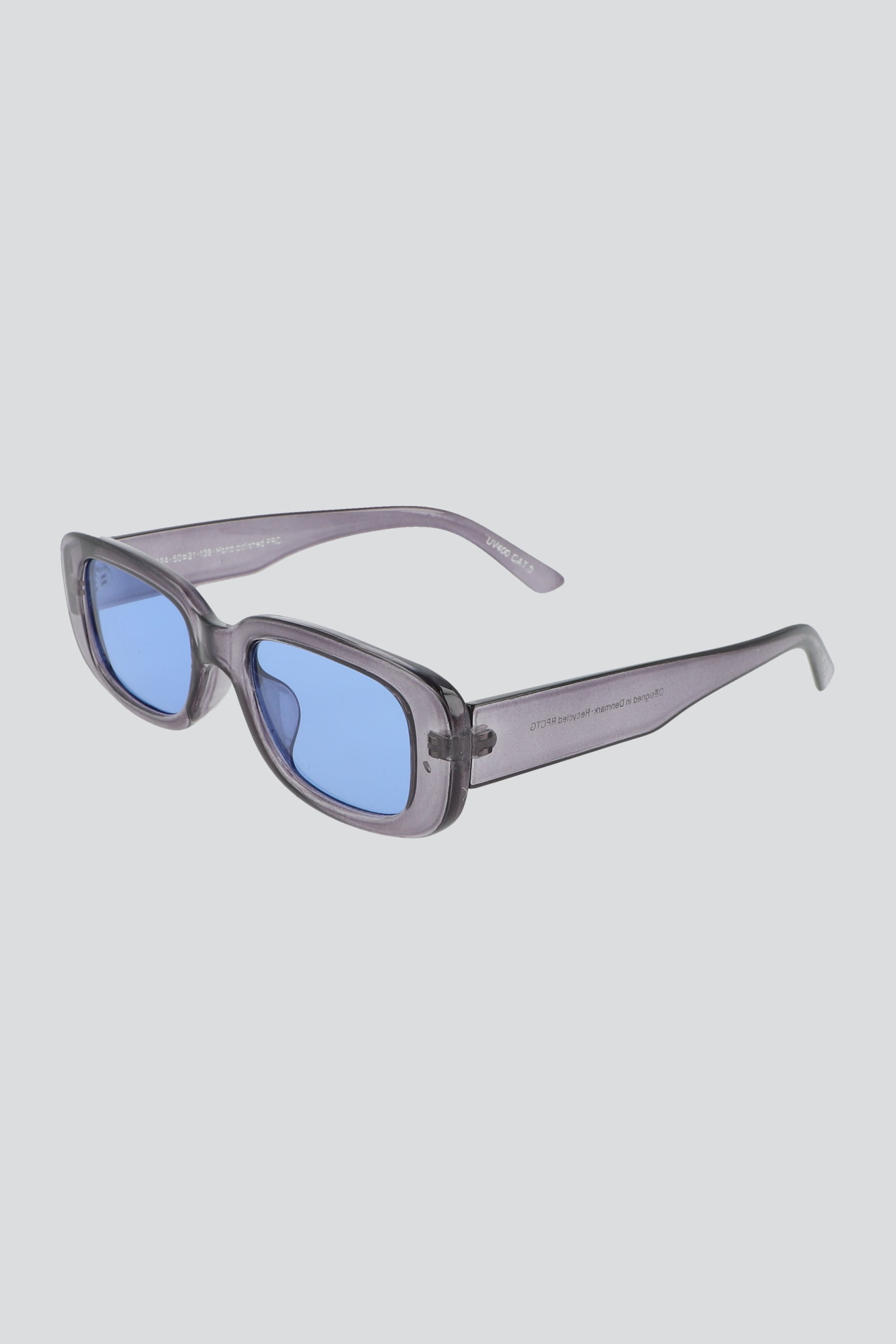 Lentes rectangulo traslucido AZUL