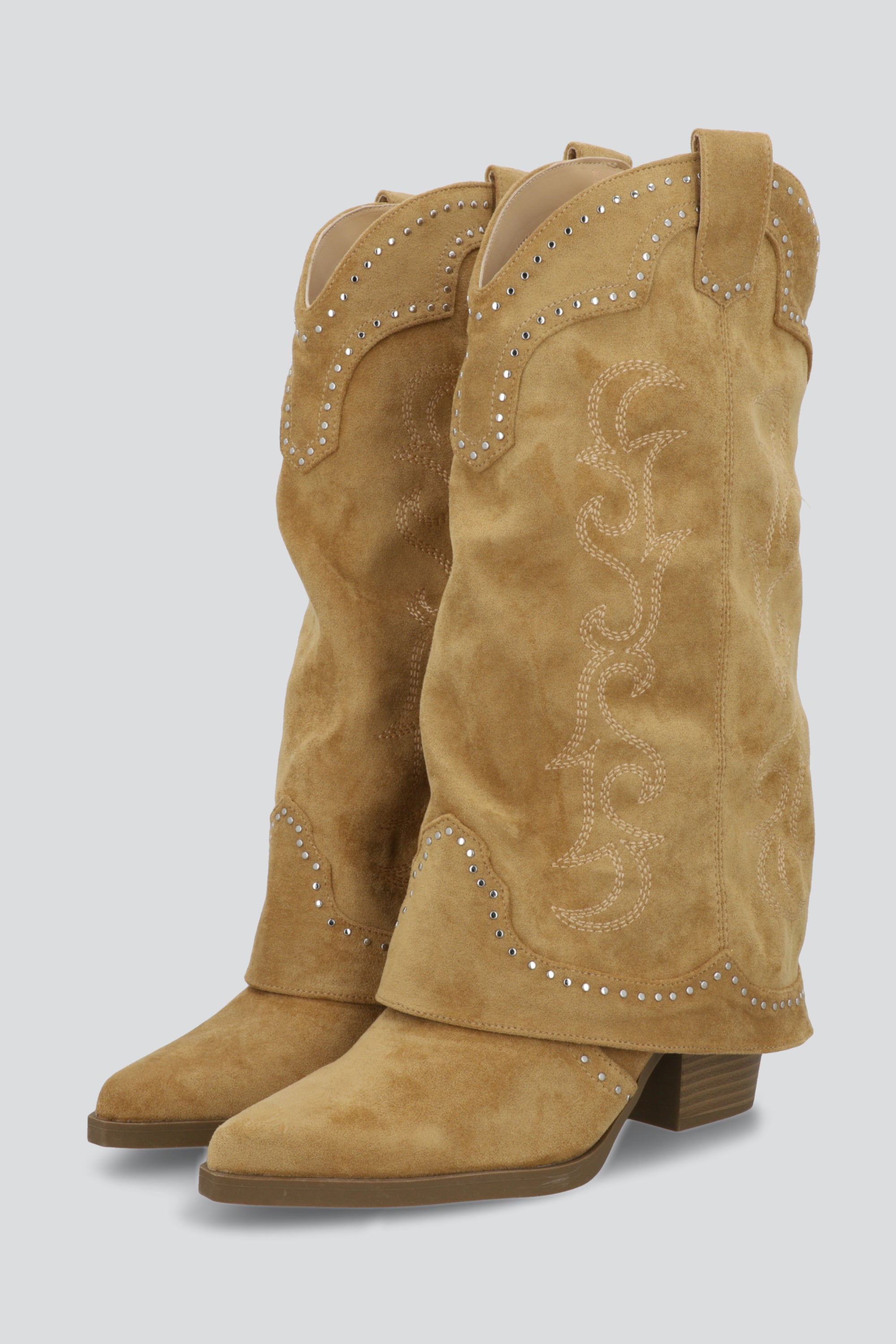 Bota vaquera funda suede BEIGE