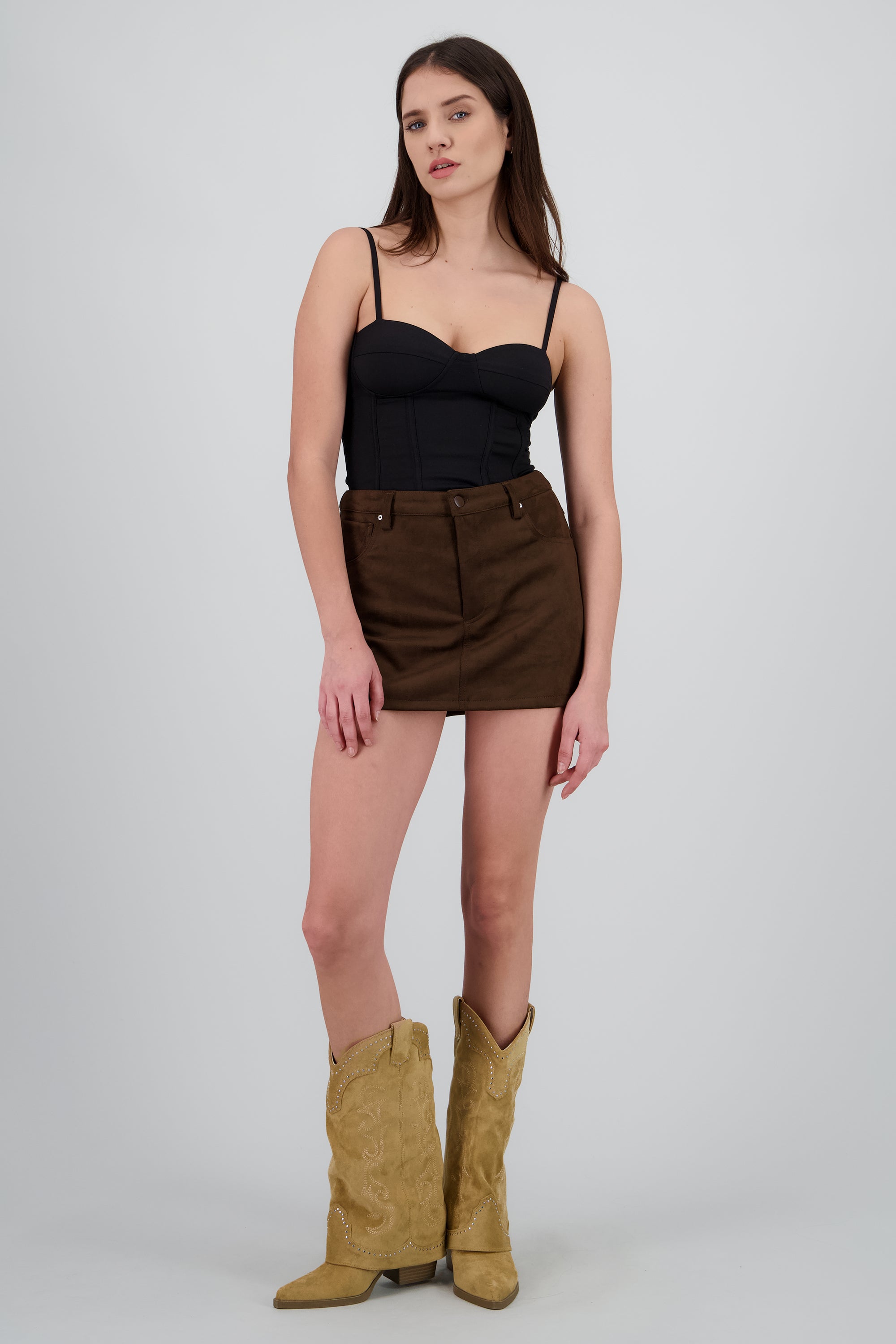 Bota vaquera funda suede