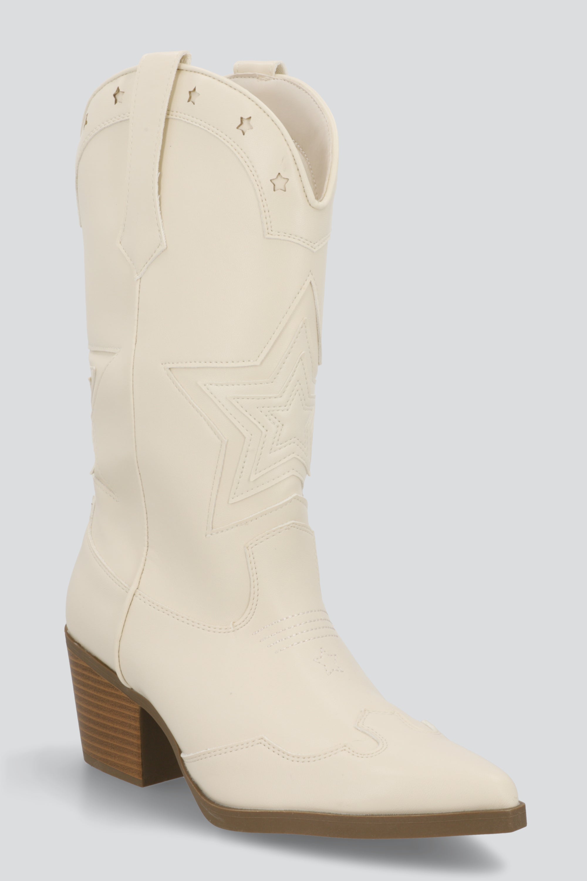 Bota vaquera estrellas HUESO