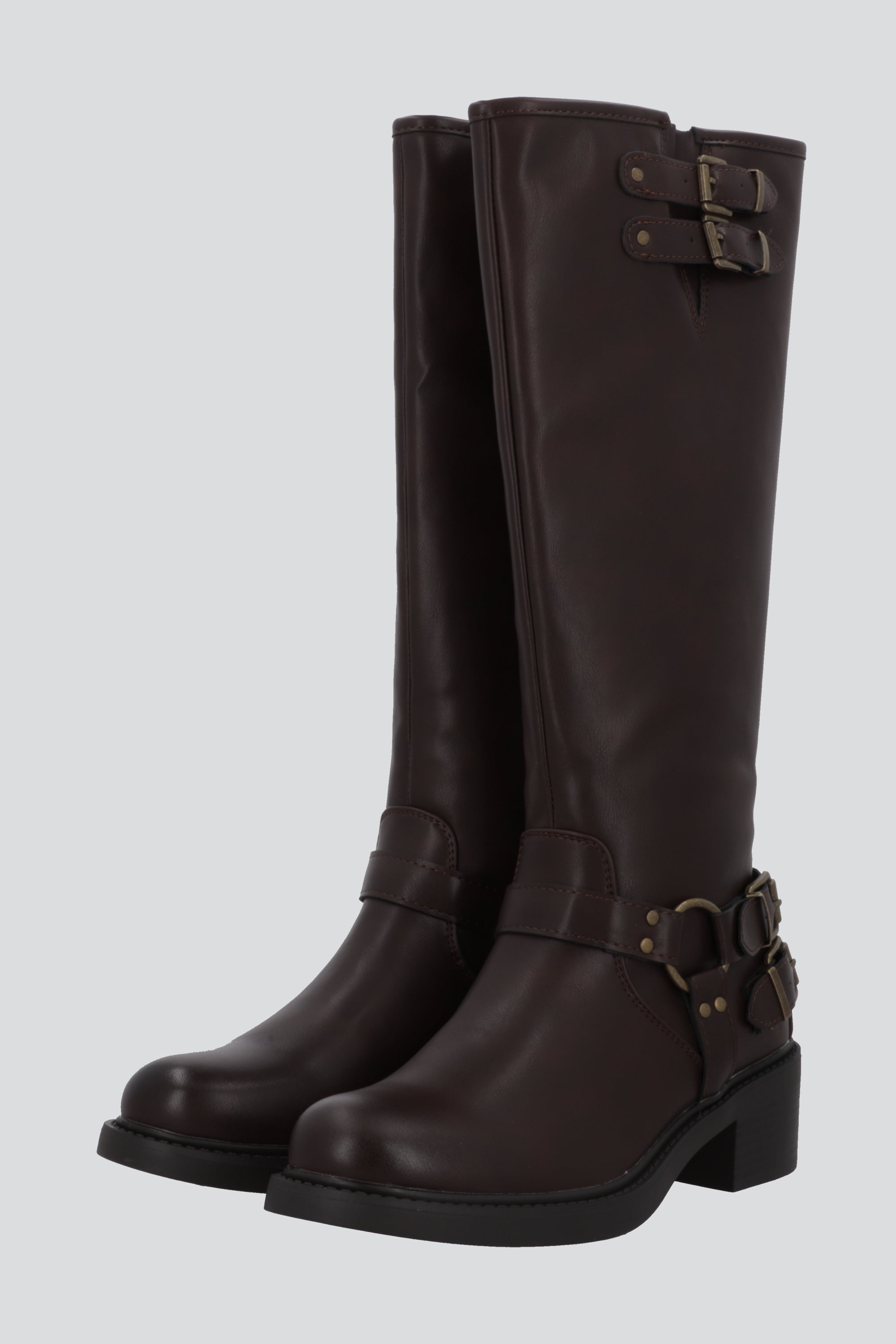 Bota riding hebillas CAFE