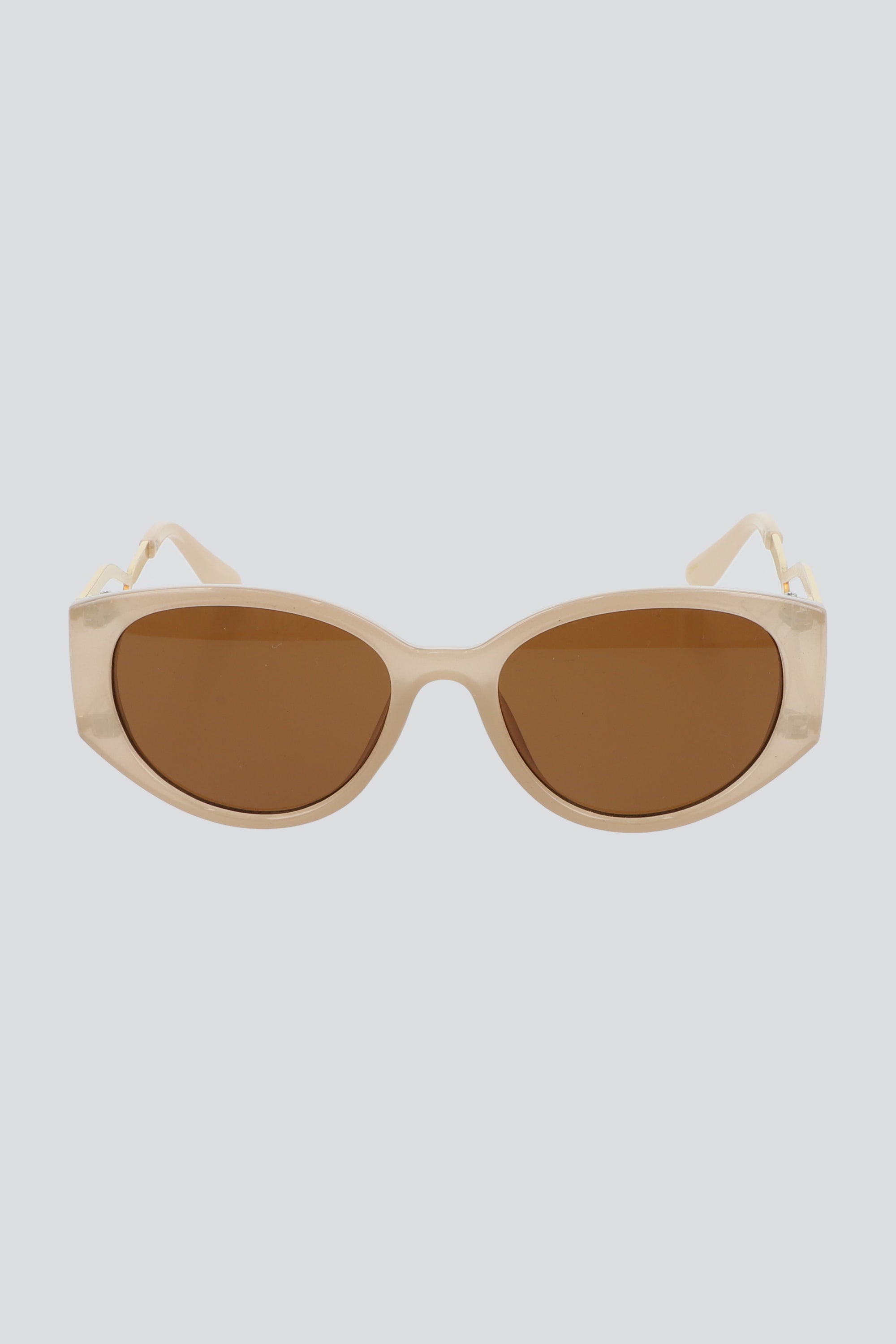 Lentes cateye semigruesos BEIGE