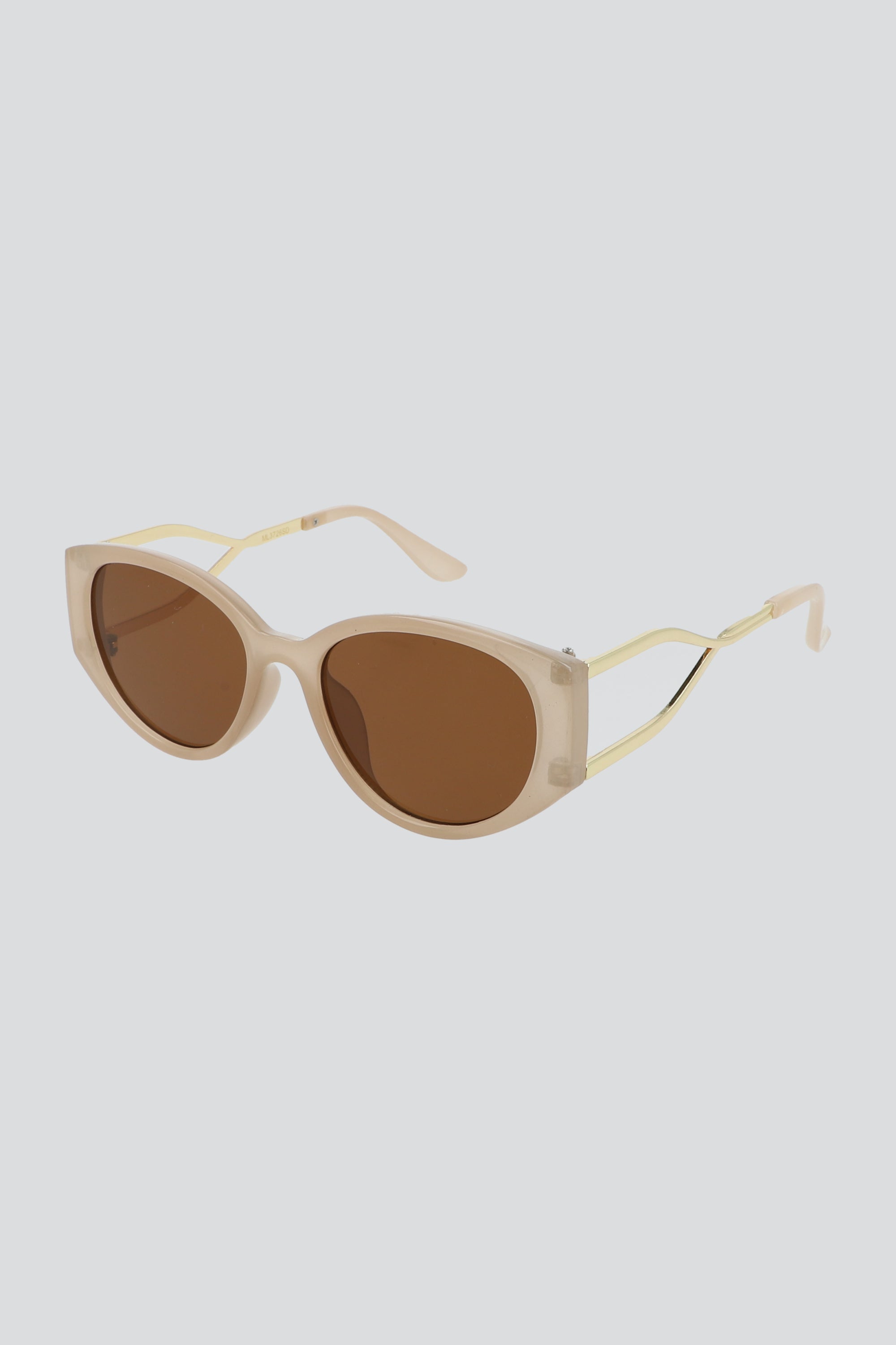 Lentes cateye semigruesos BEIGE