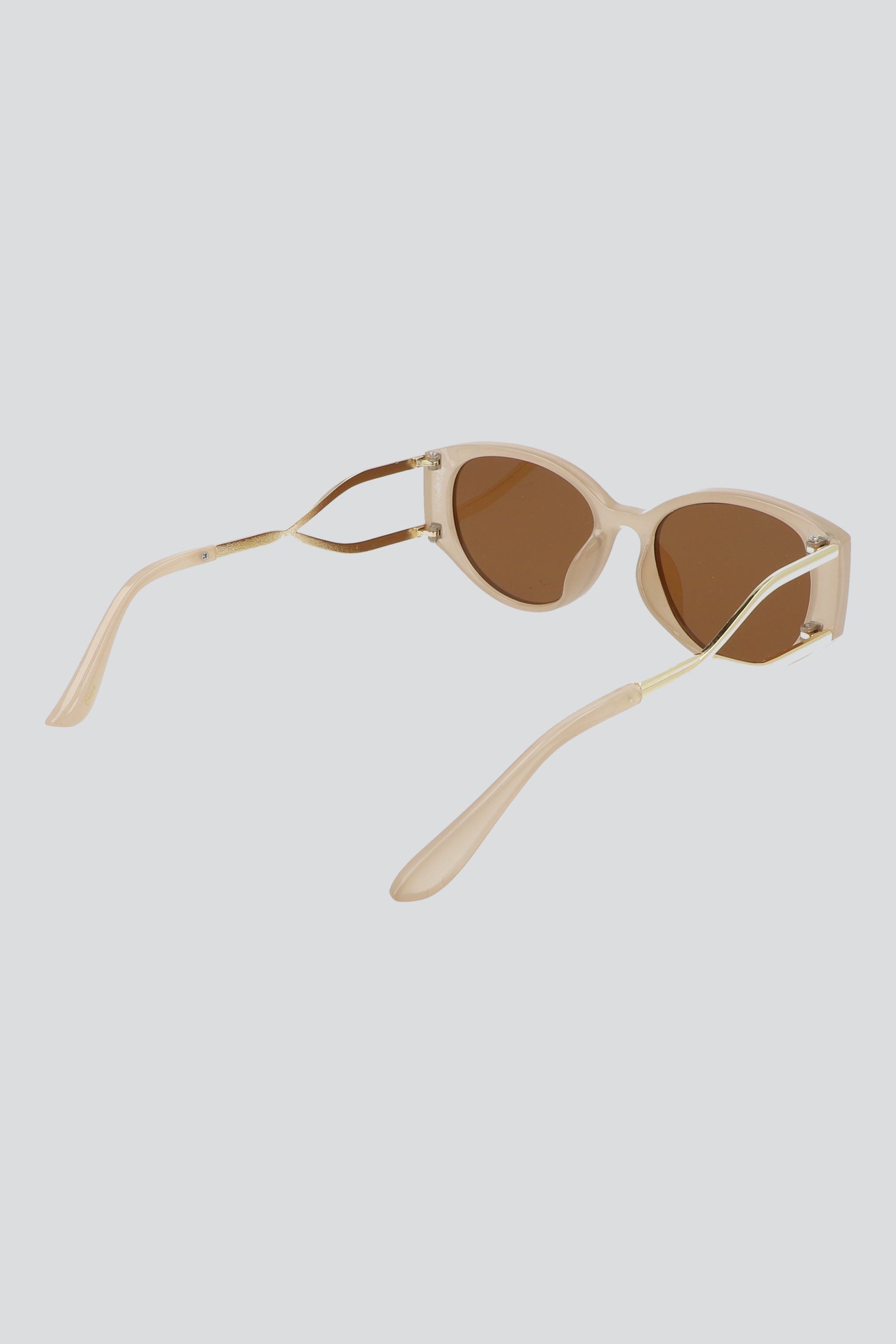 Lentes cateye semigruesos BEIGE