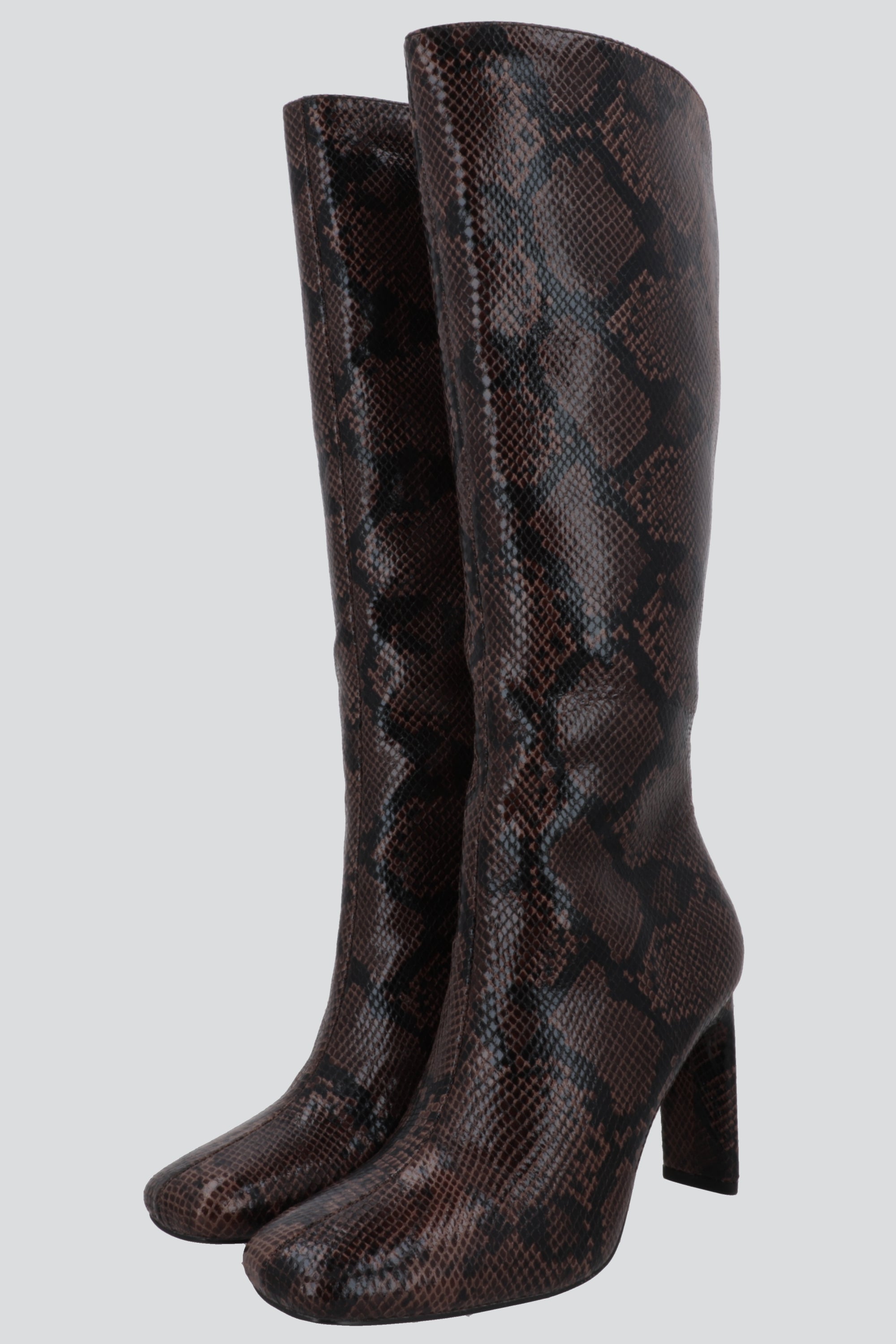Bota alta serpiente CAFE