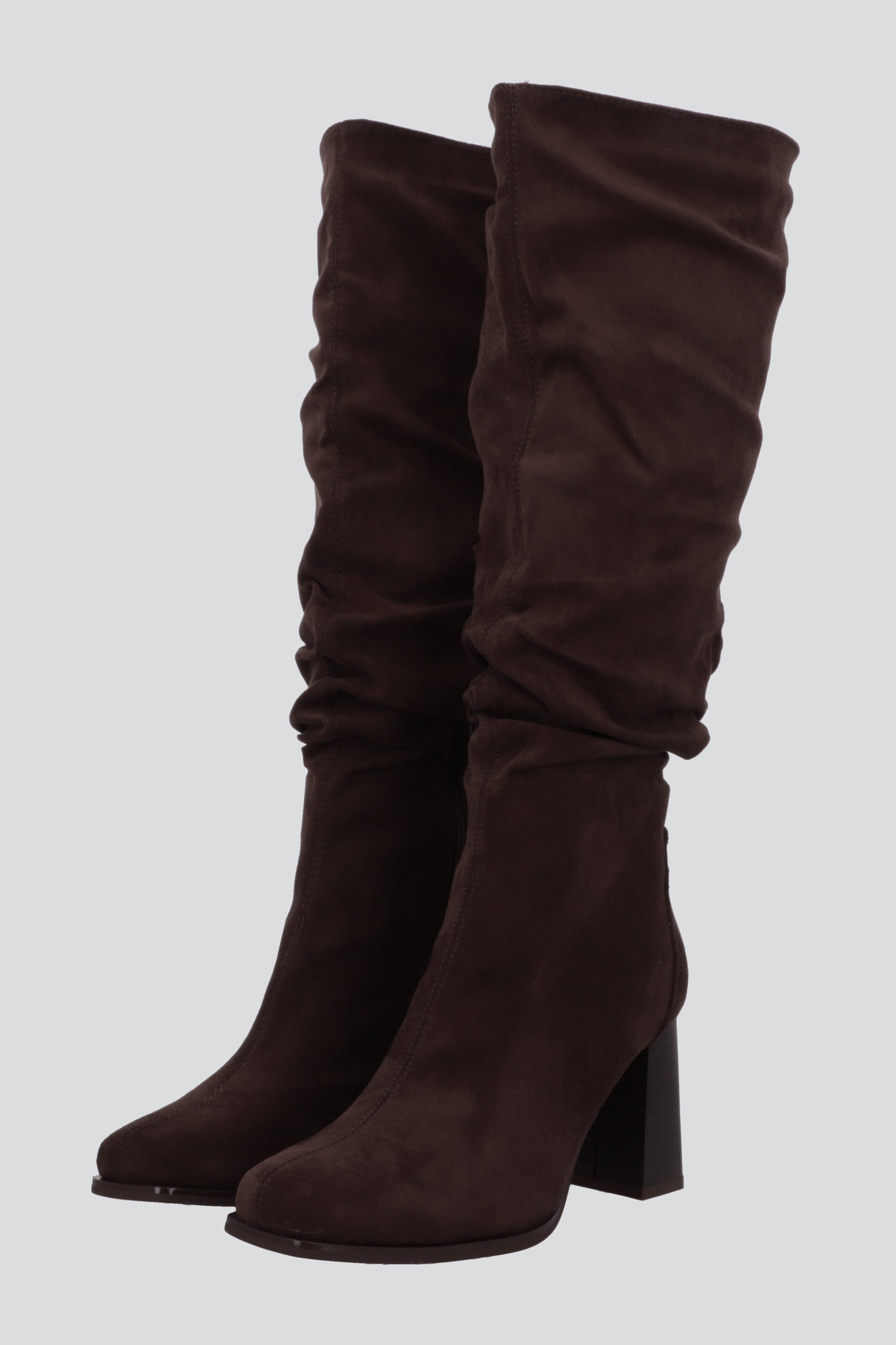 Bota alta slouchy suede