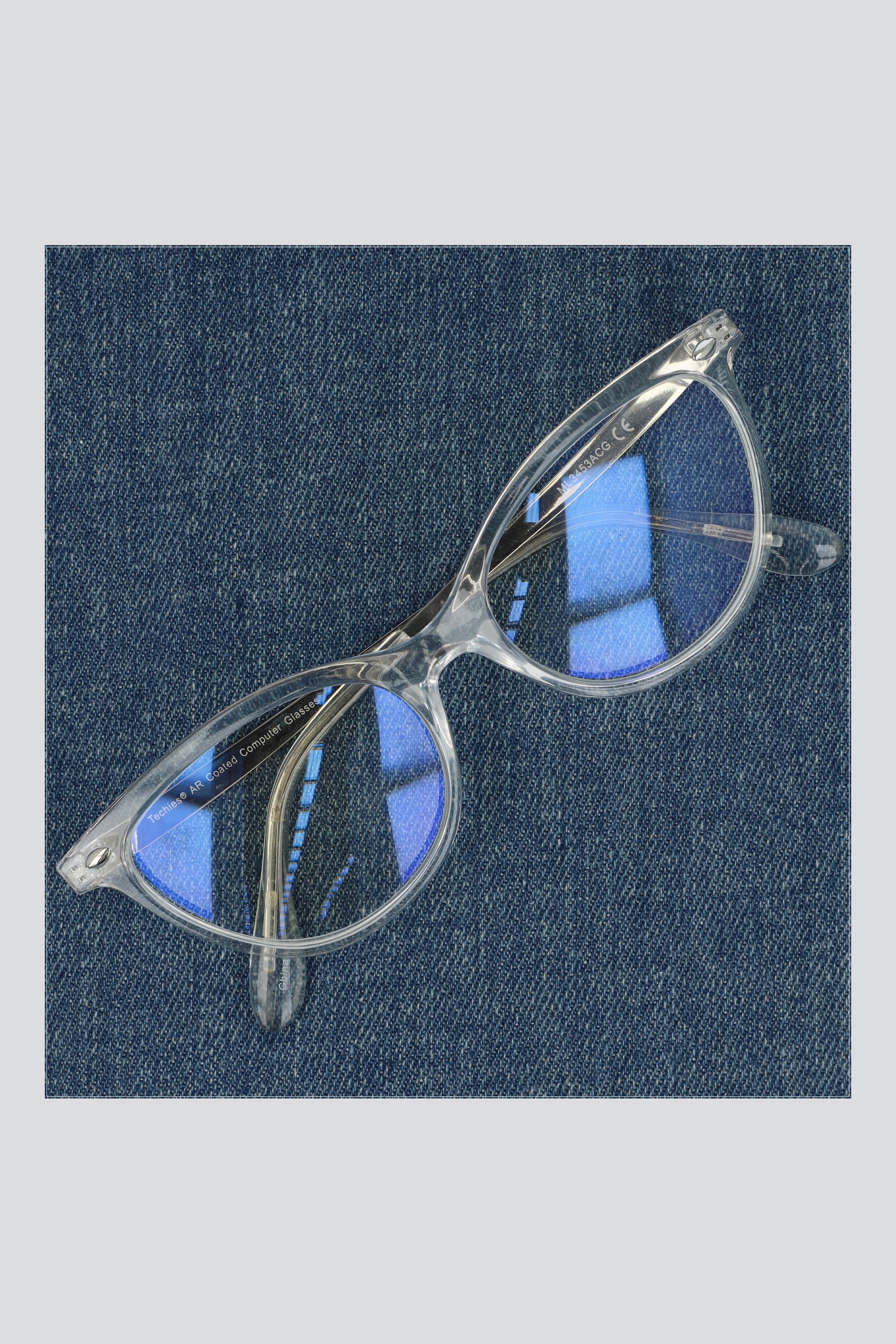 Lentes cateye luz azul TRANSPARENTE