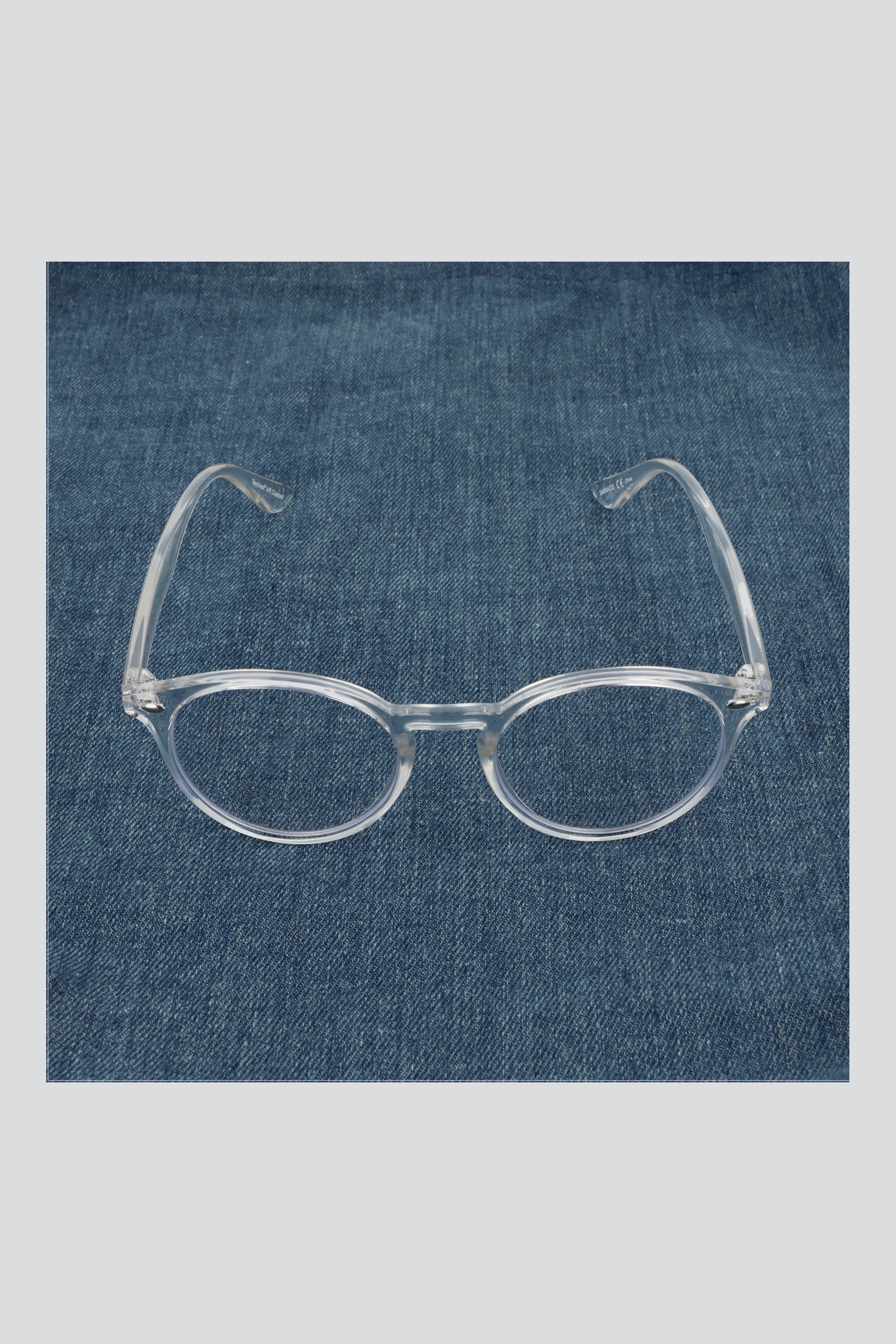Lentes redondo luz azul TRANSPARENTE