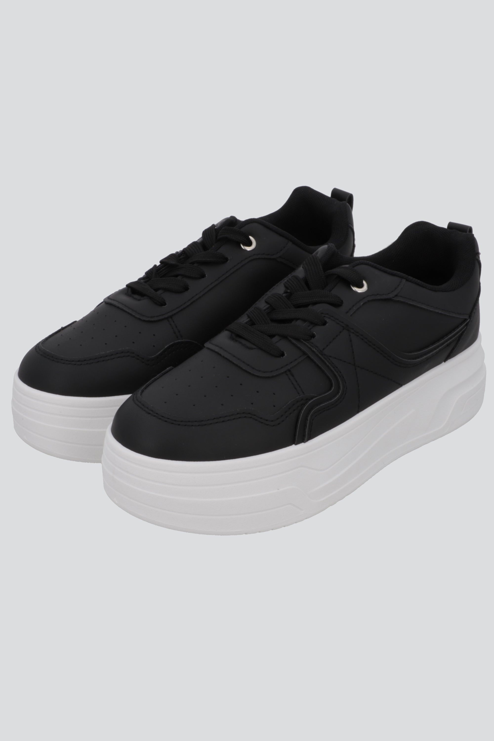 Tenis casual plataforma NEGRO
