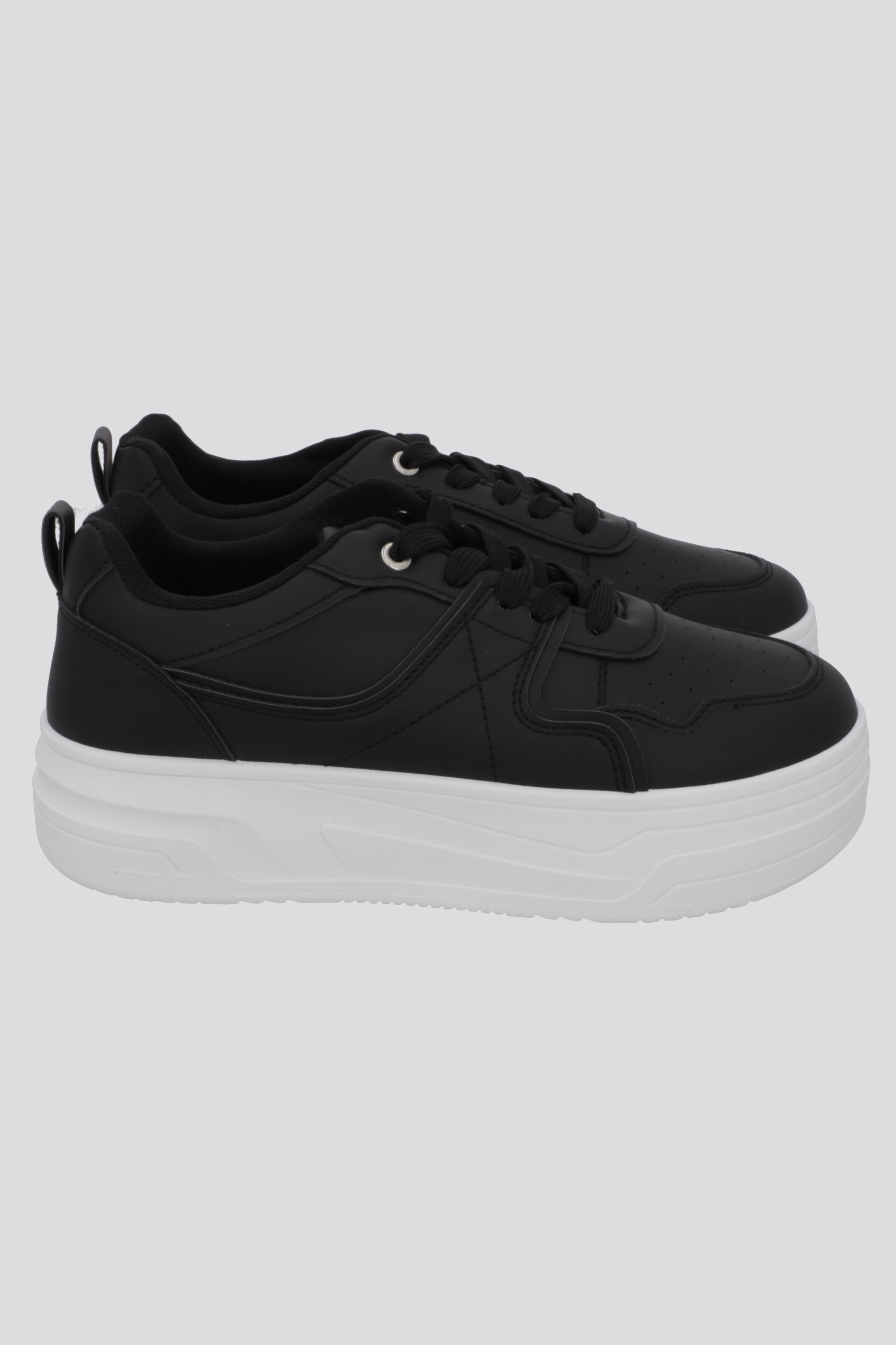 Tenis casual plataforma NEGRO