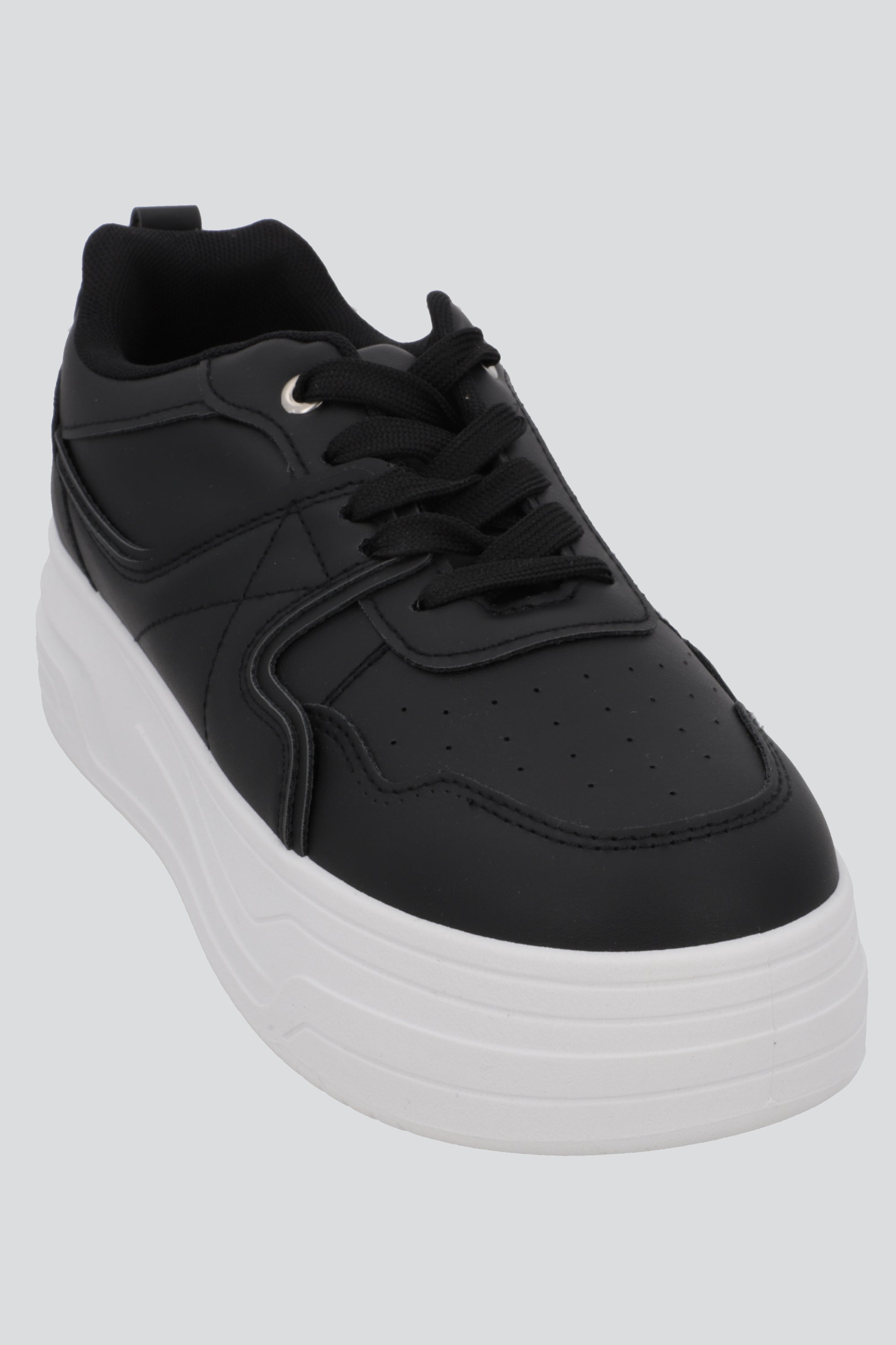 Tenis casual plataforma NEGRO