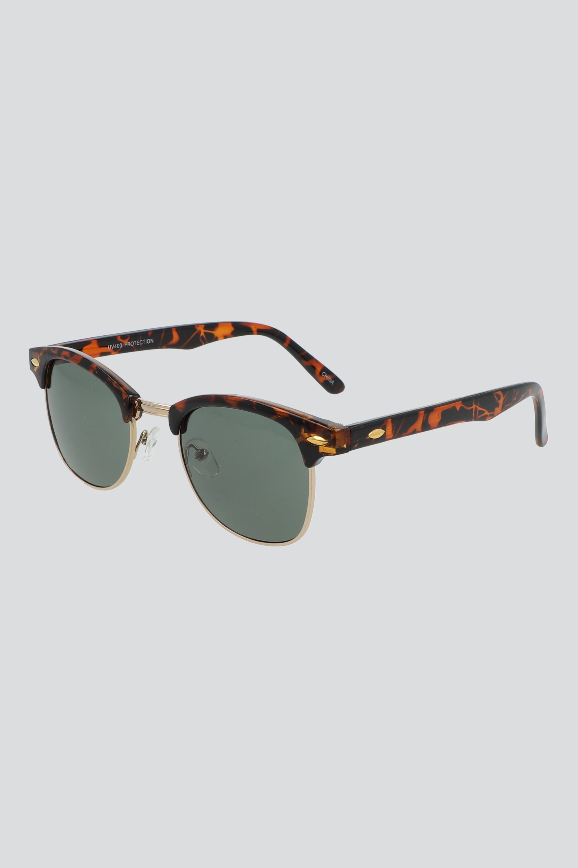 Lentes clubmaster de sol CAFE COMBO