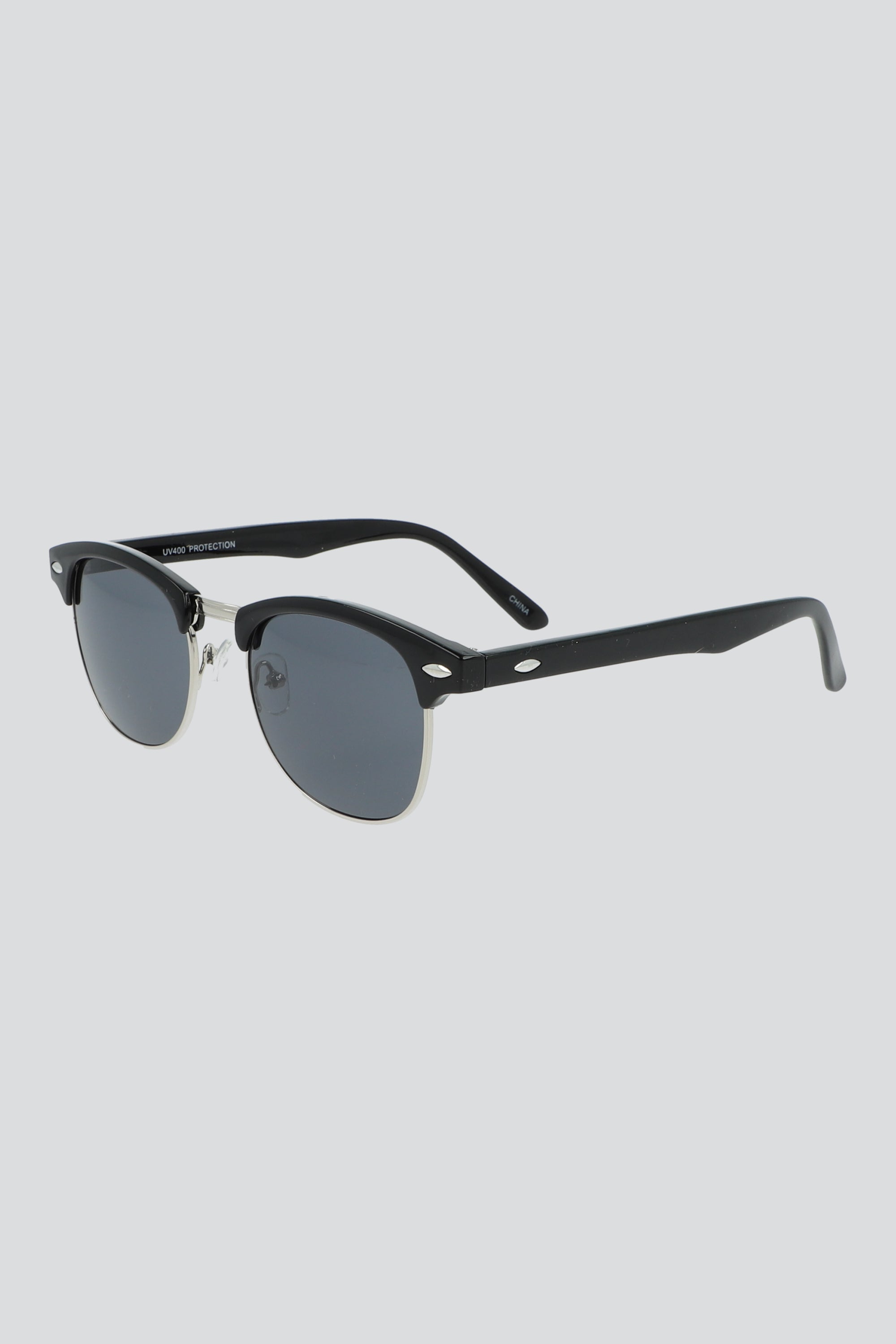 Lentes clubmaster de sol NEGRO