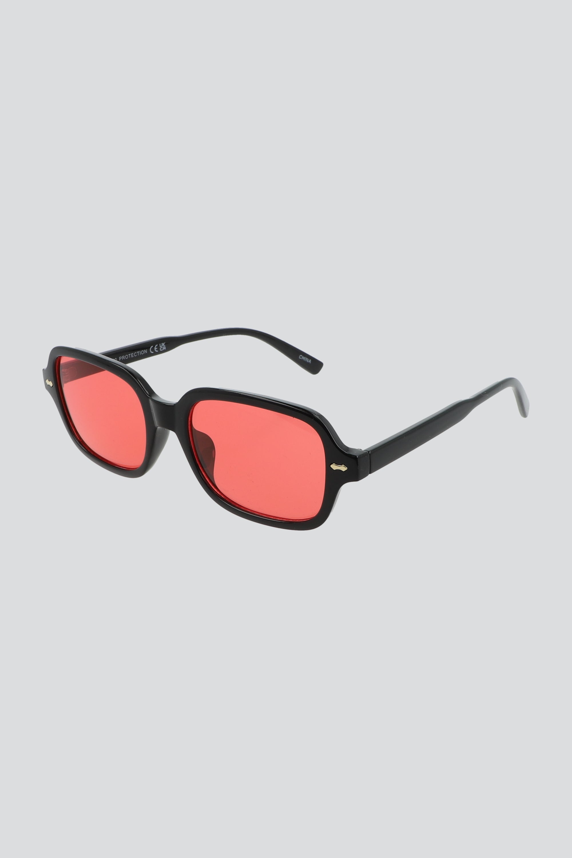 Lentes cuadrados mica colores ROJO