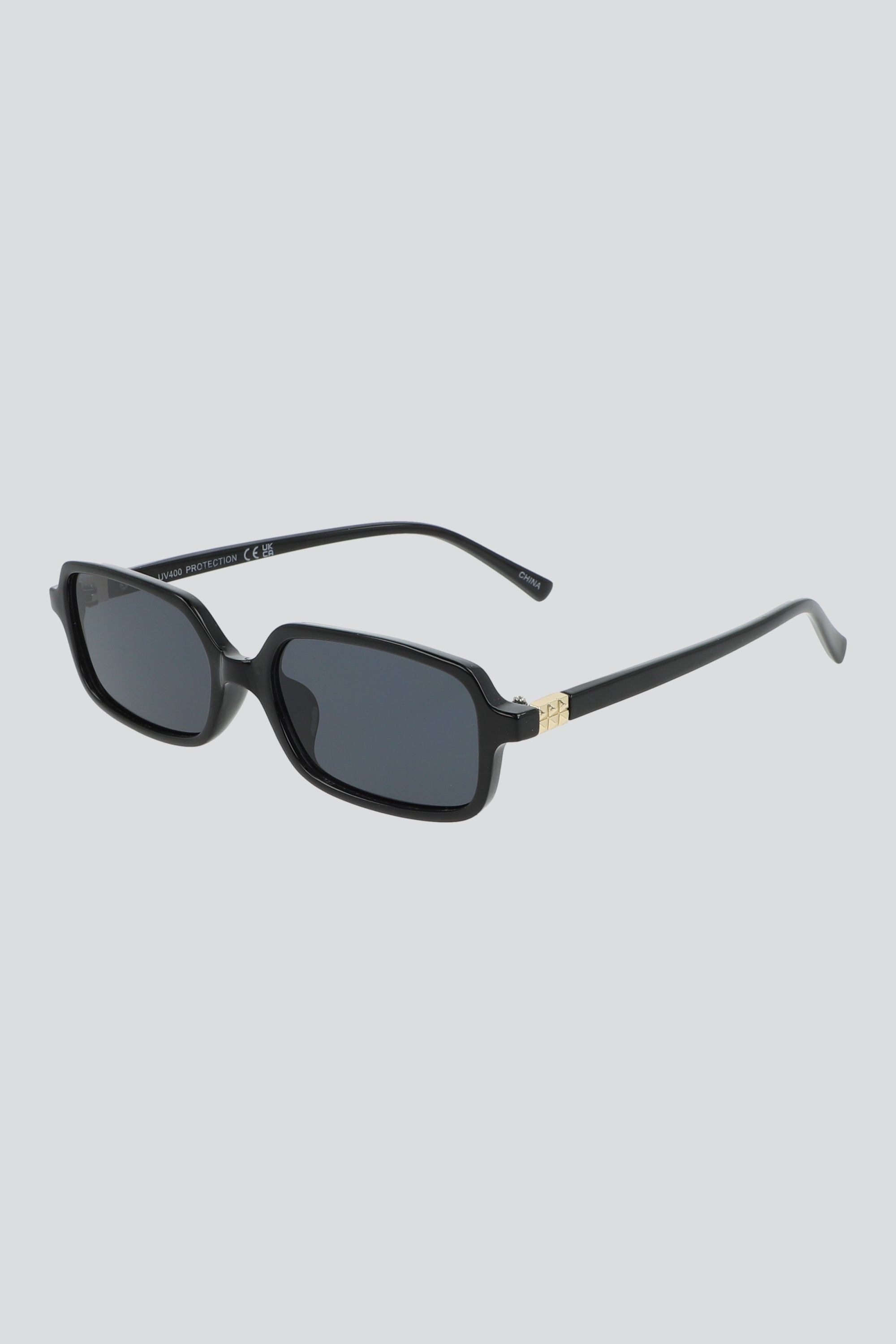 Lentes rectangulares pasta delgada NEGRO