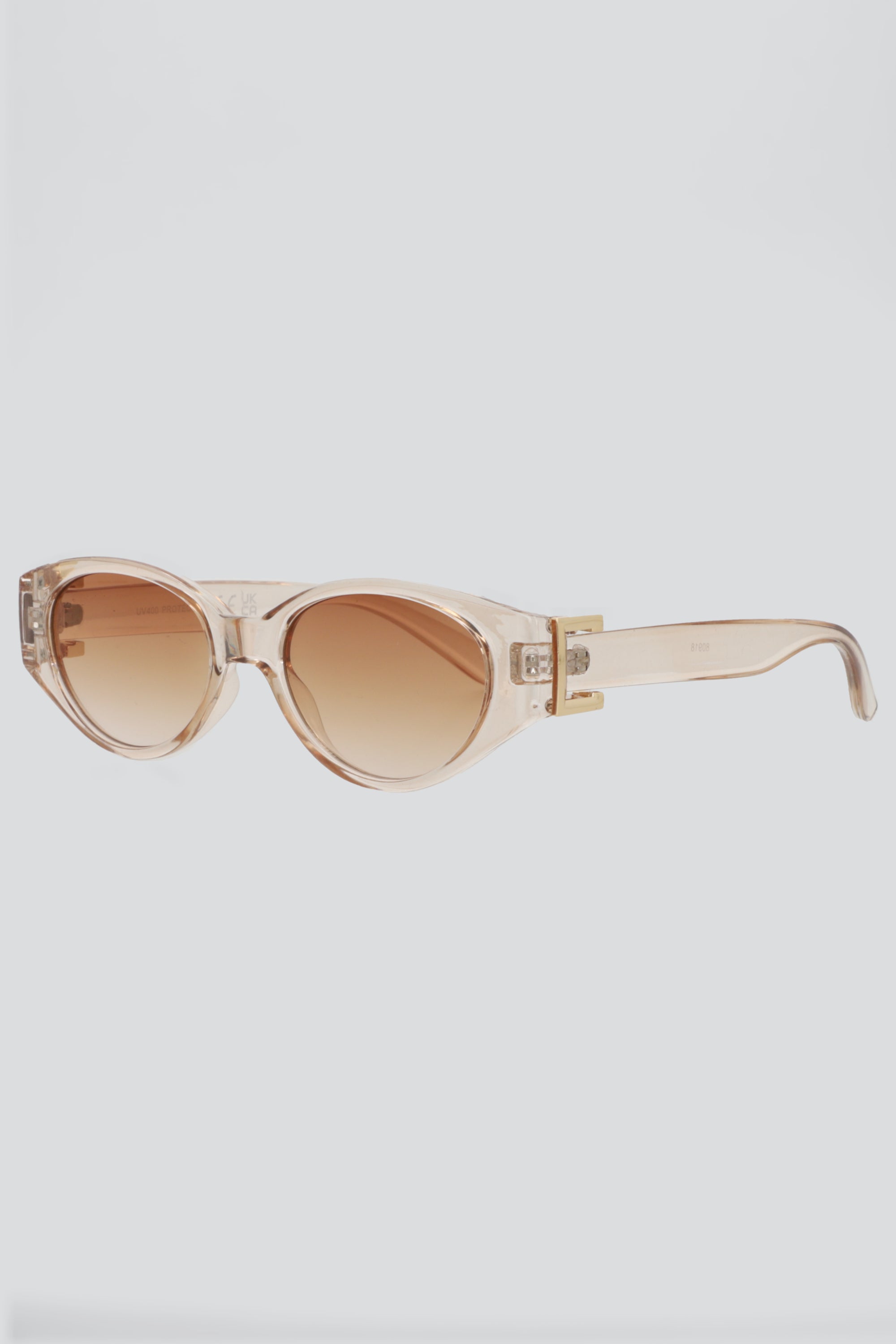 Lentes cateye traslucidos BEIGE