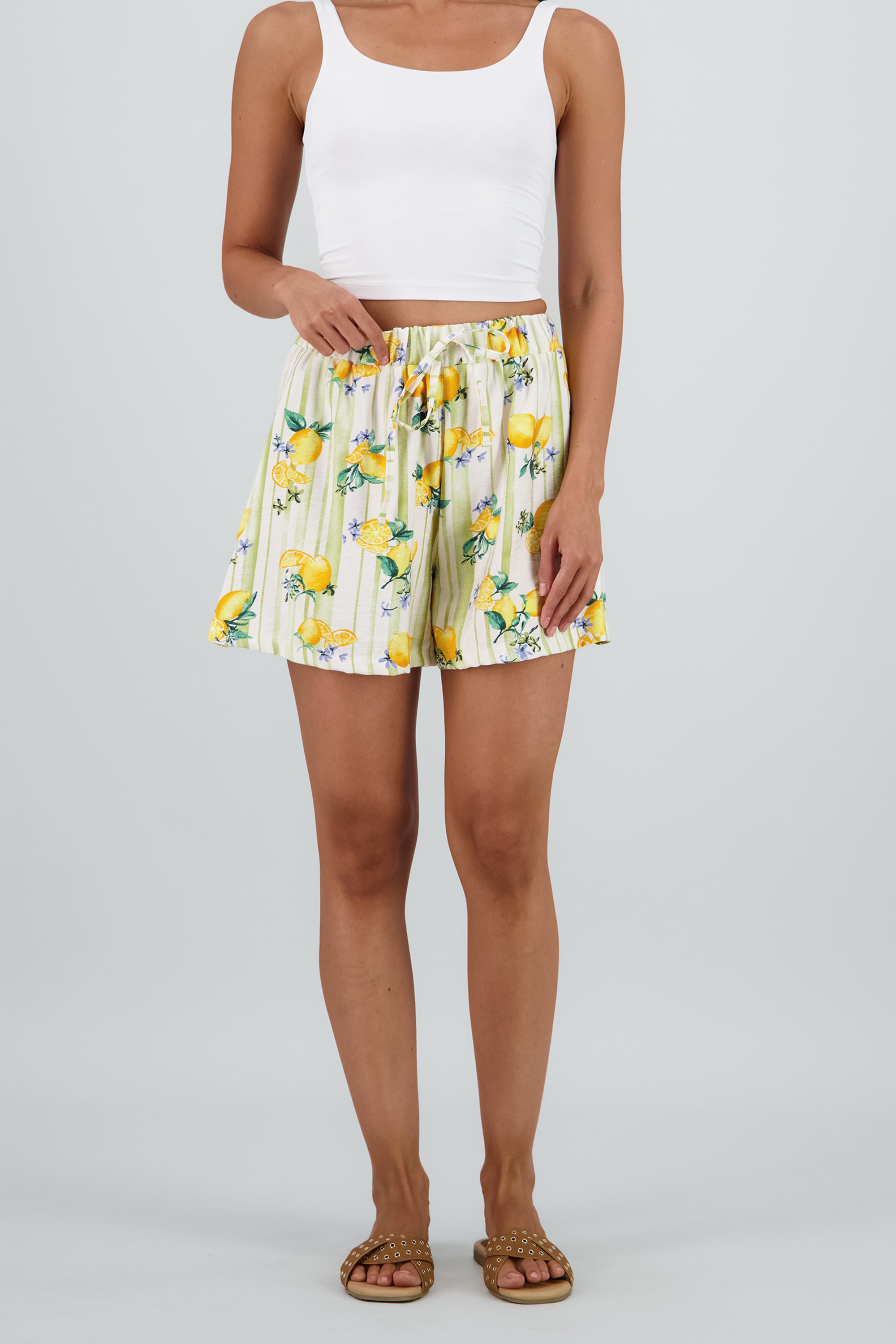 Shorts ligeros estampado limones AMARILLO COMBO
