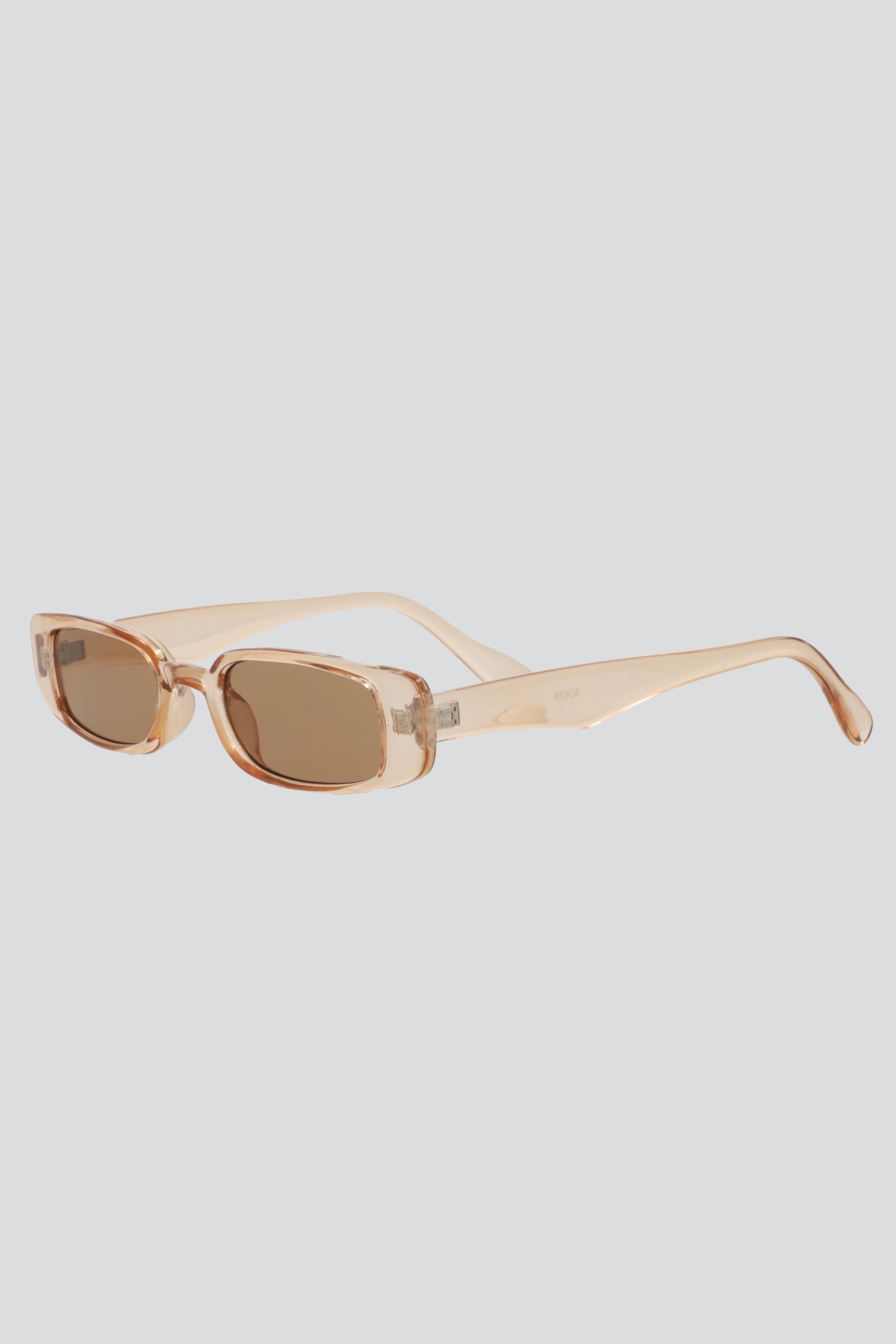 Lentes rectangulares traslucido BEIGE