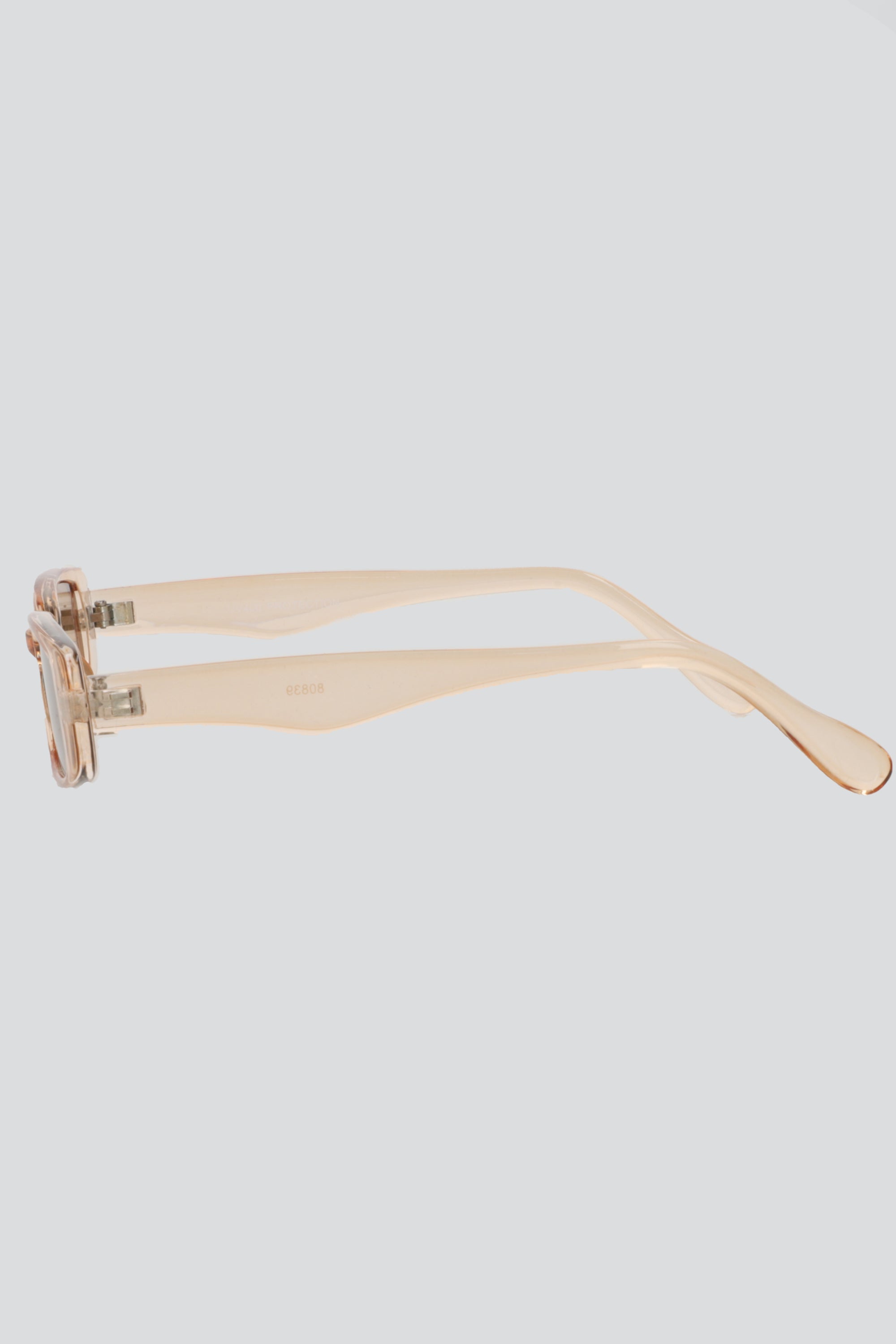 Lentes rectangulares traslucido BEIGE