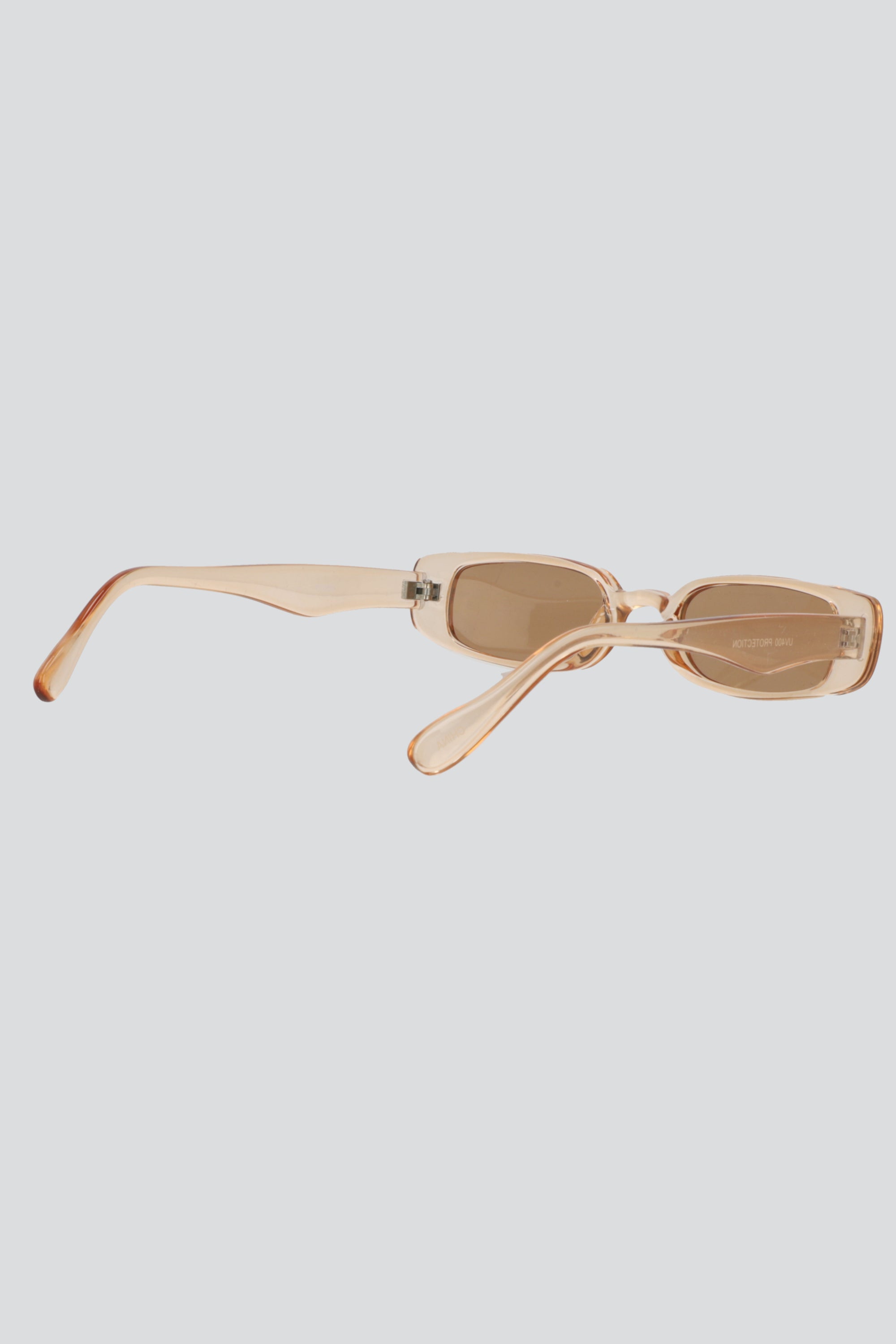 Lentes rectangulares traslucido BEIGE