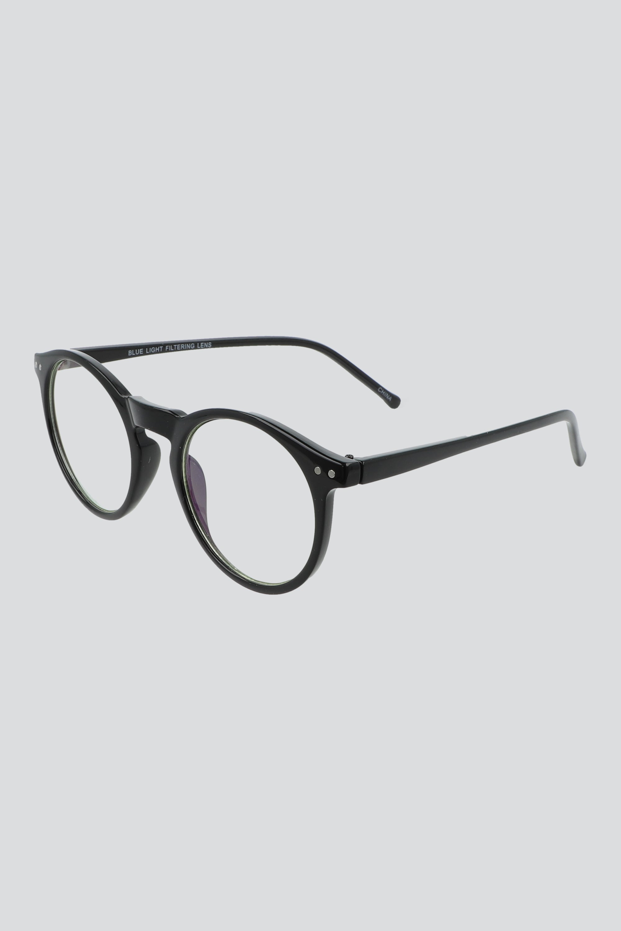 Lentes redondos proteccion luz azul NEGRO