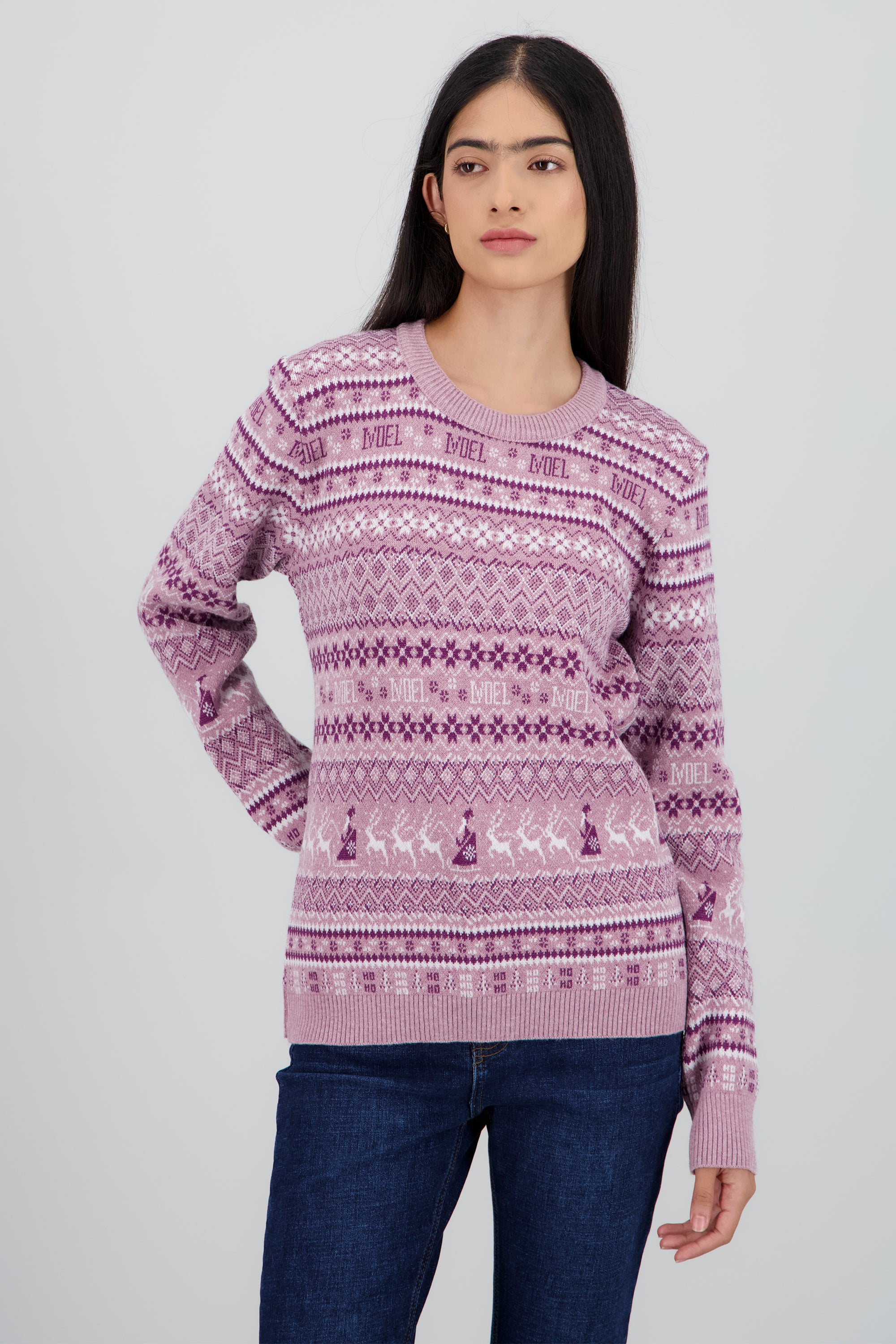 Sueter navideño noel LILA
