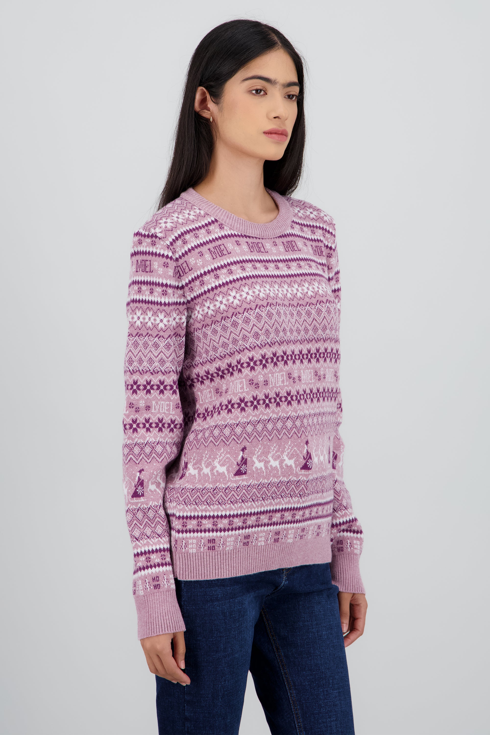 Sueter navideño noel LILA