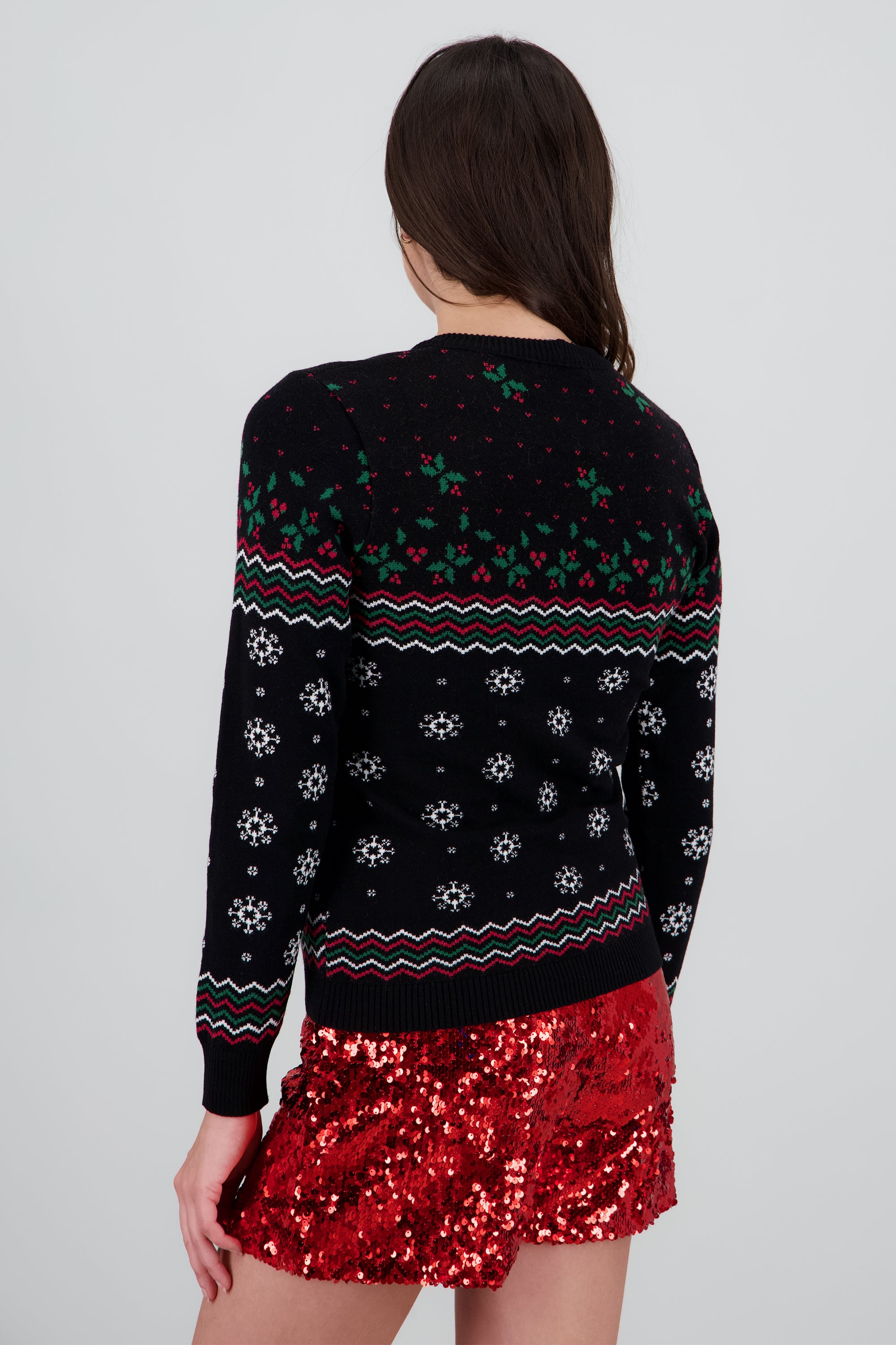 Sueter navideño camioneta arbol NEGRO