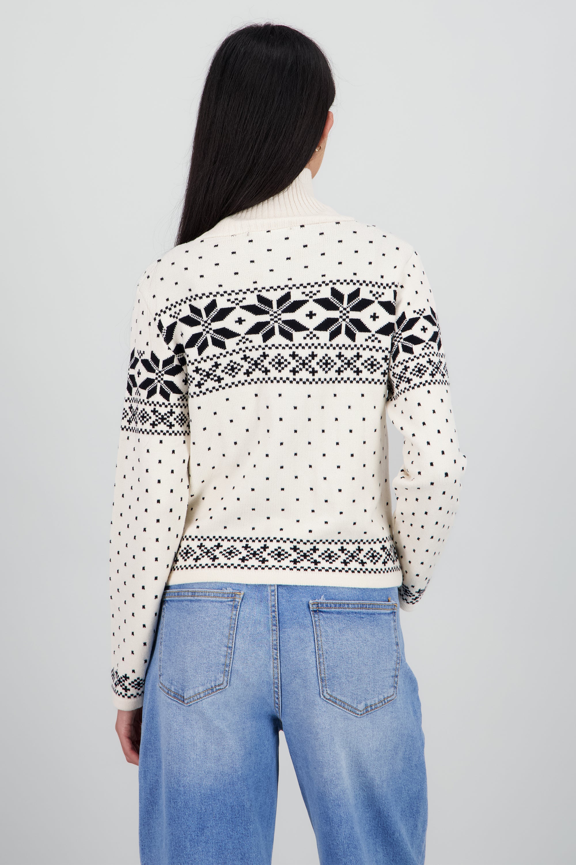 Sueter Grecas detalle cierre BLANCO COMBO