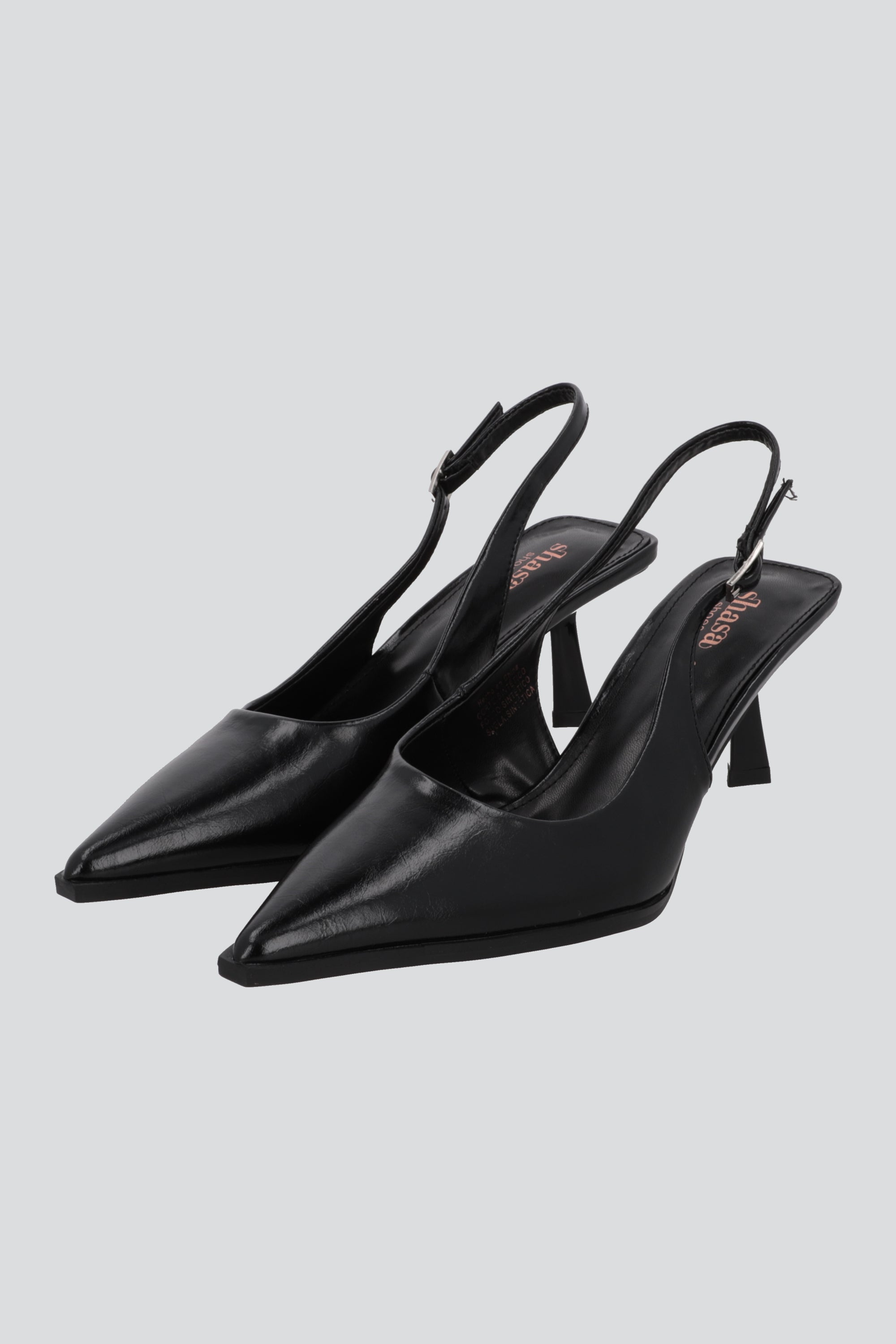 Tacon pointy slingback basico NEGRO