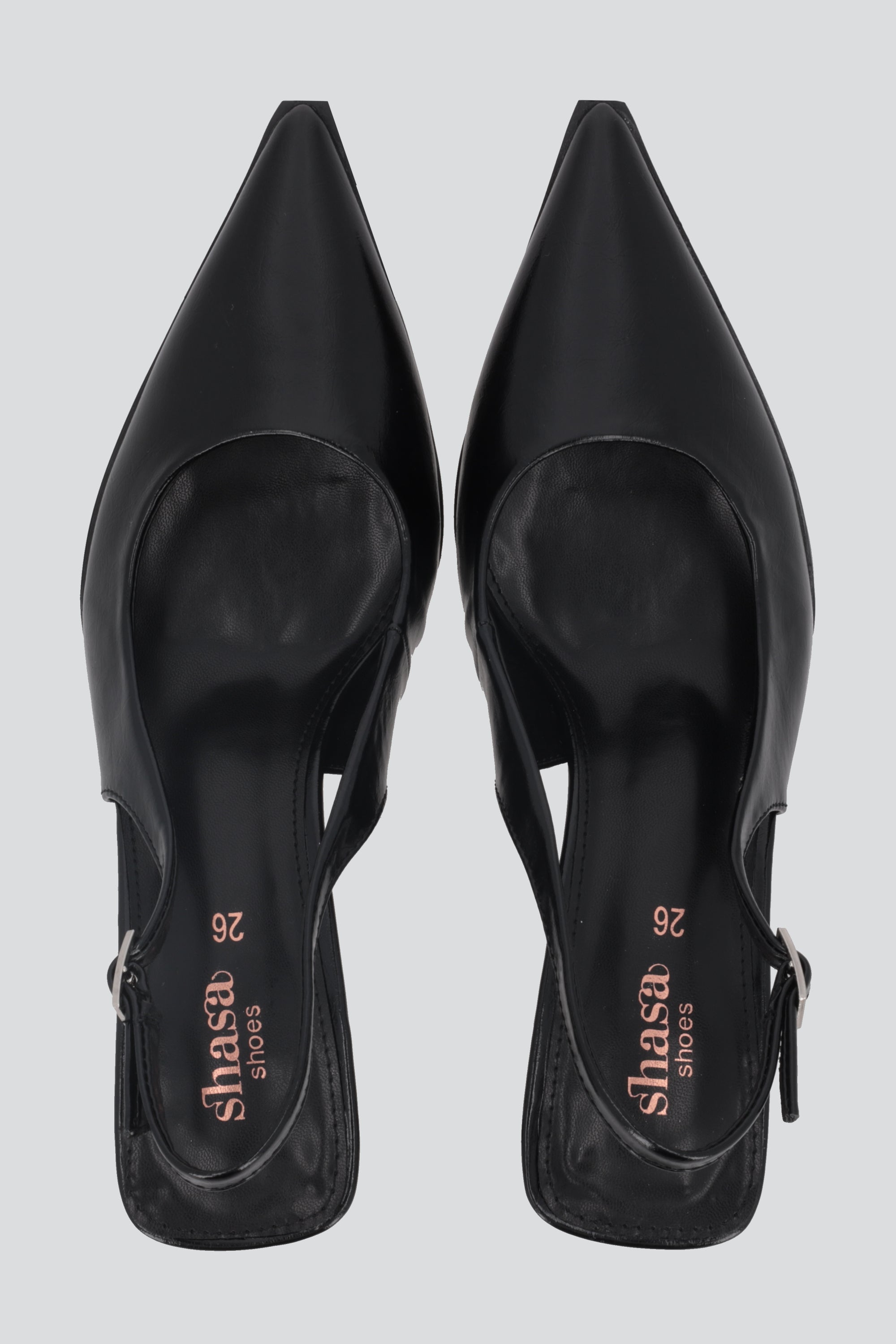 Tacon pointy slingback basico NEGRO
