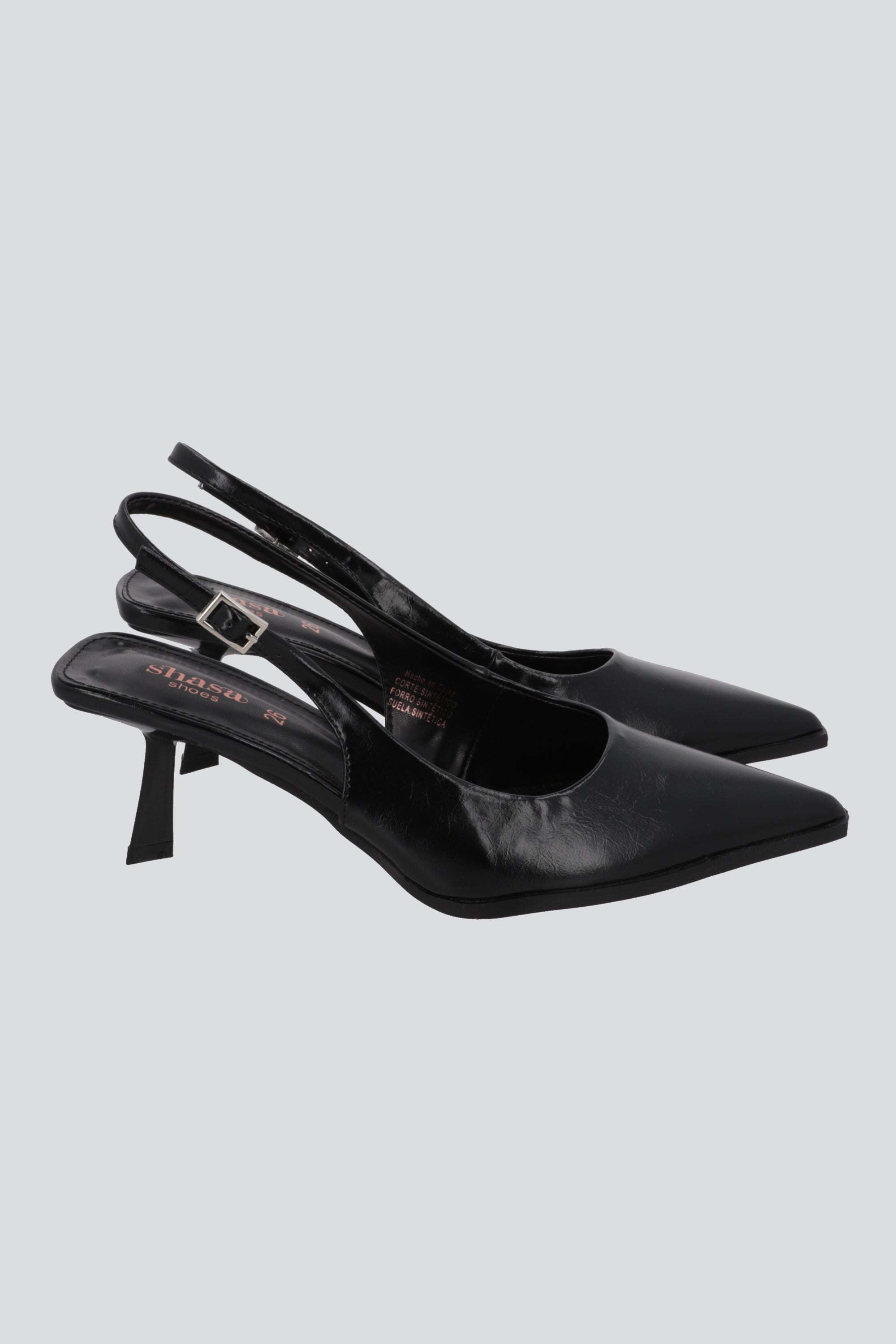 Tacon pointy slingback basico NEGRO
