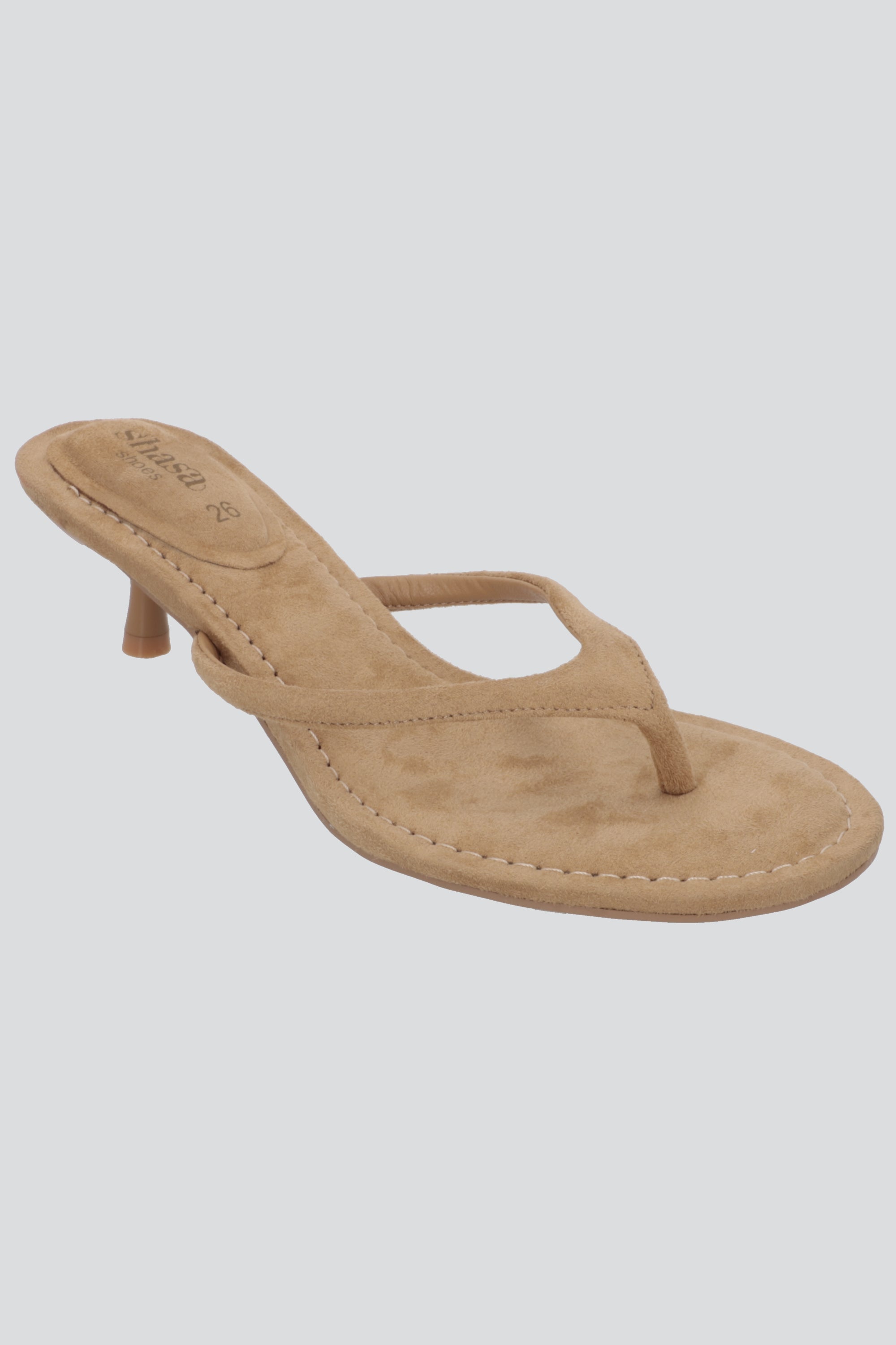 Tacon pata de gallo suede CAMELLO
