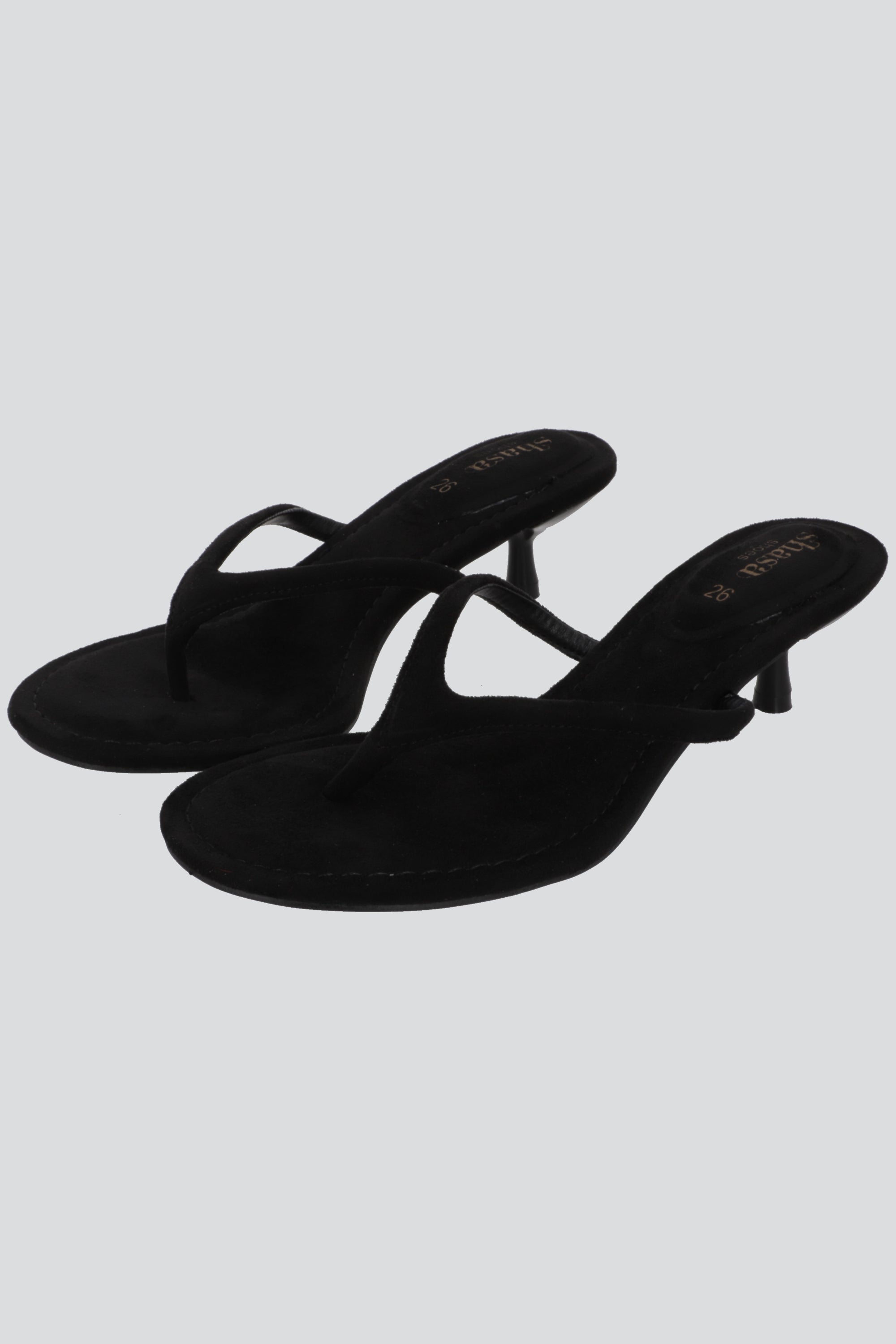 Tacon pata de gallo suede NEGRO