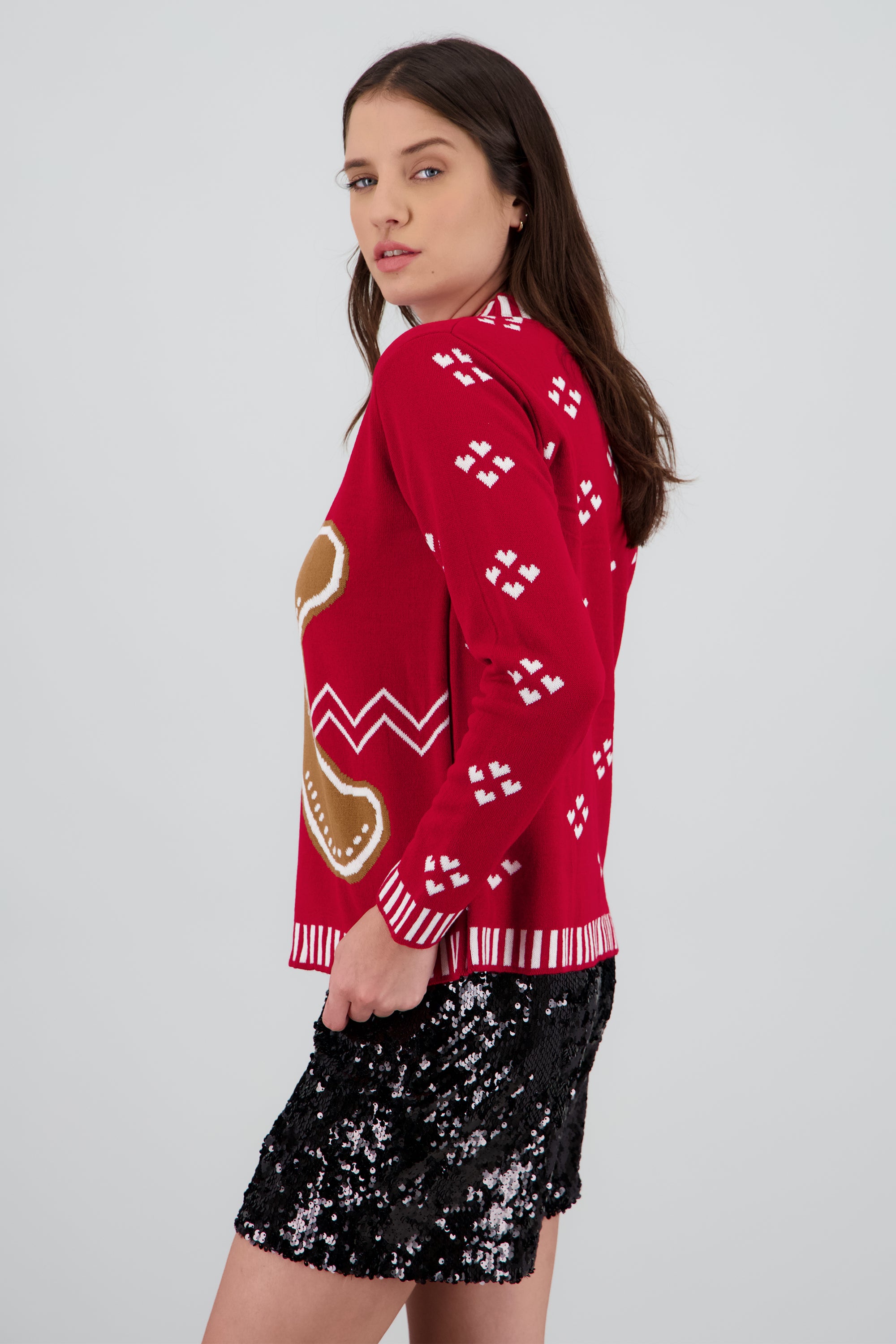 Sueter navideño gengibre gigante ROJO COMBO