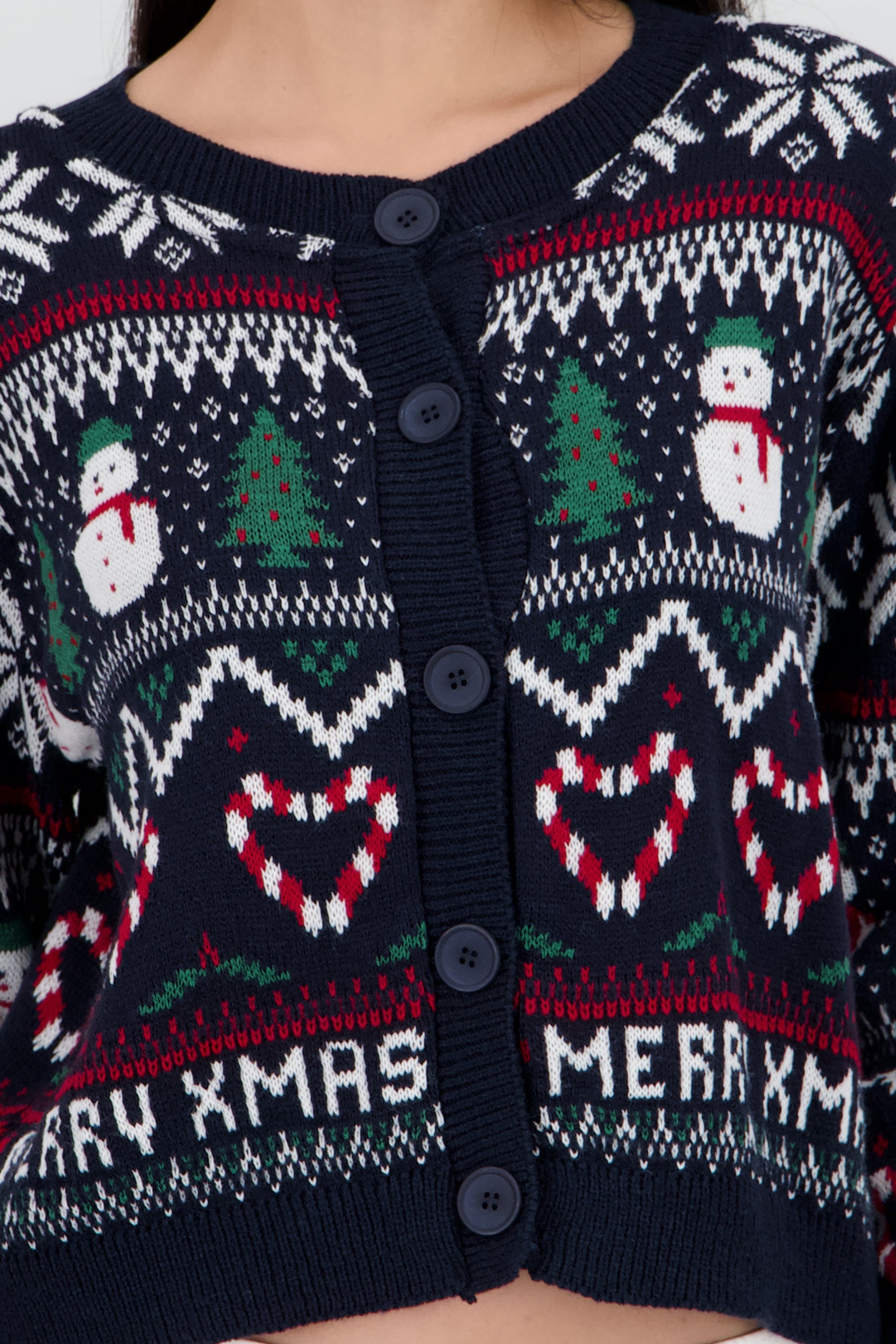 Cardigan muñeco nieve MARINO COMBO
