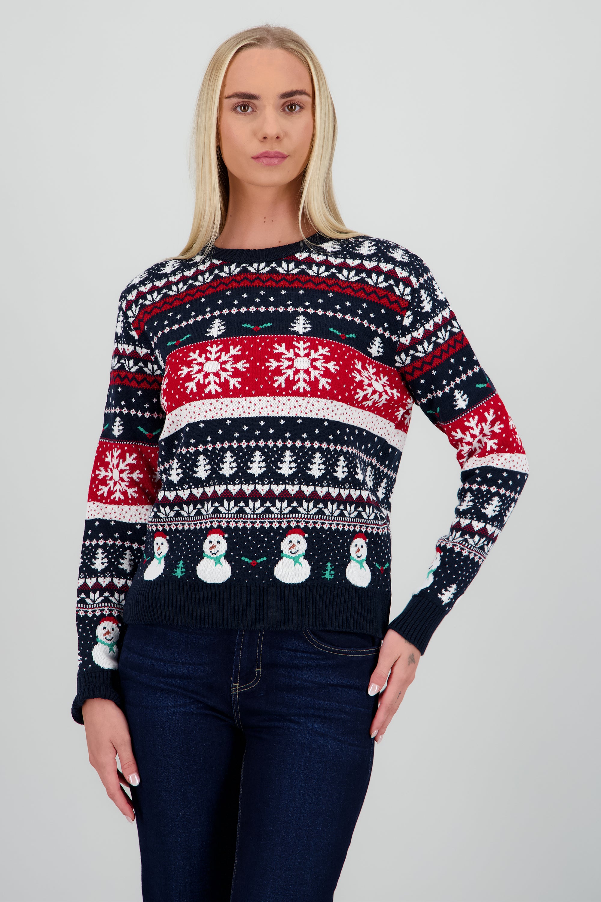 Sueter dibujos navideños MARINO COMBO