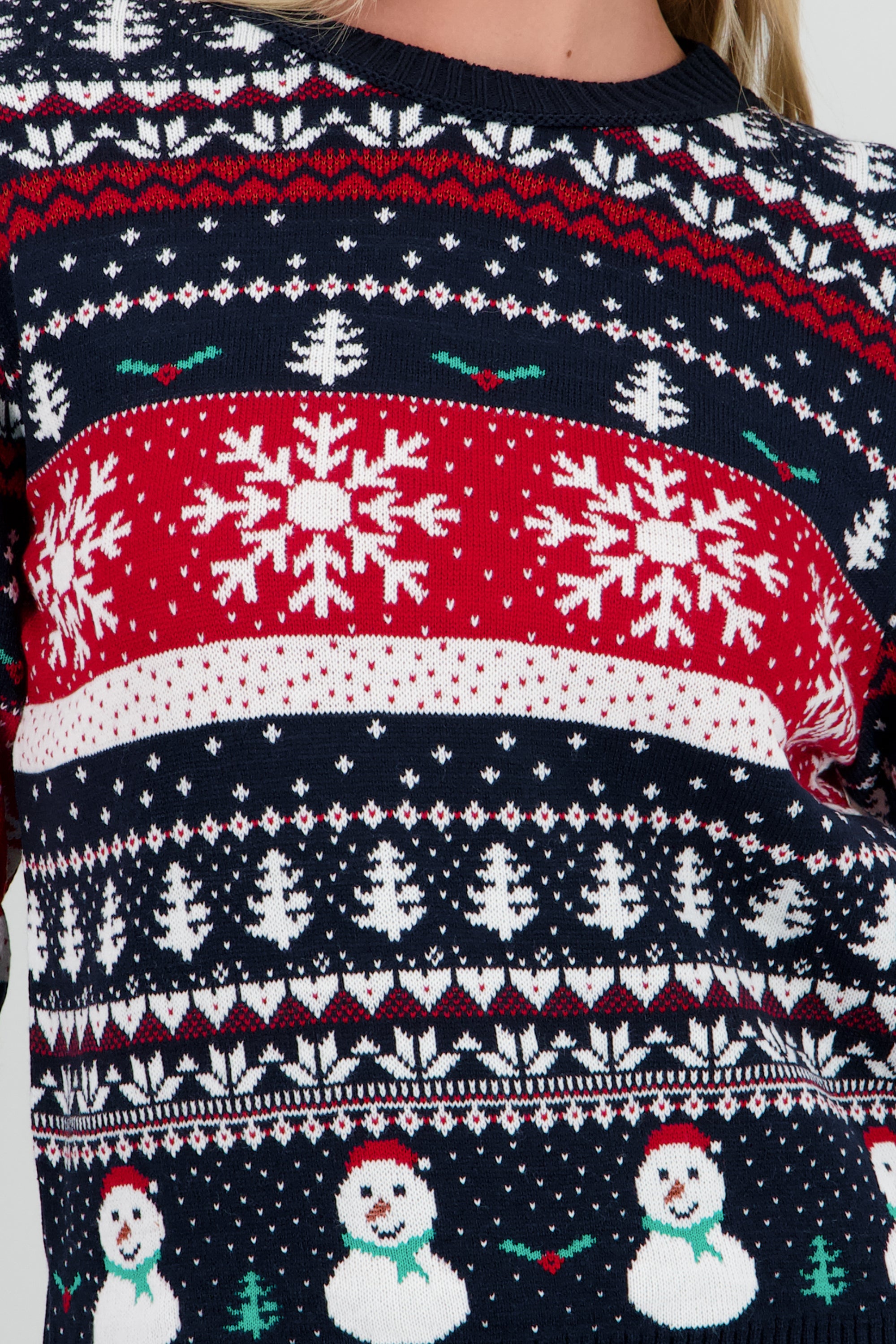 Sueter dibujos navideños MARINO COMBO