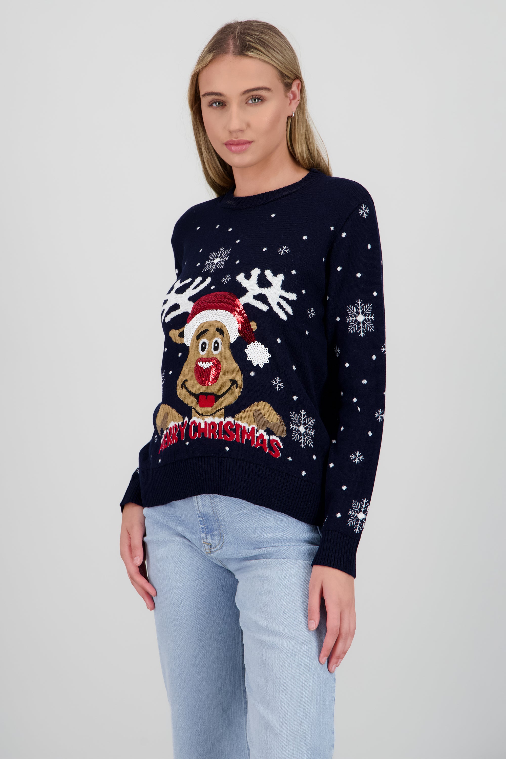 Sueter reno lentejuela MARINO COMBO