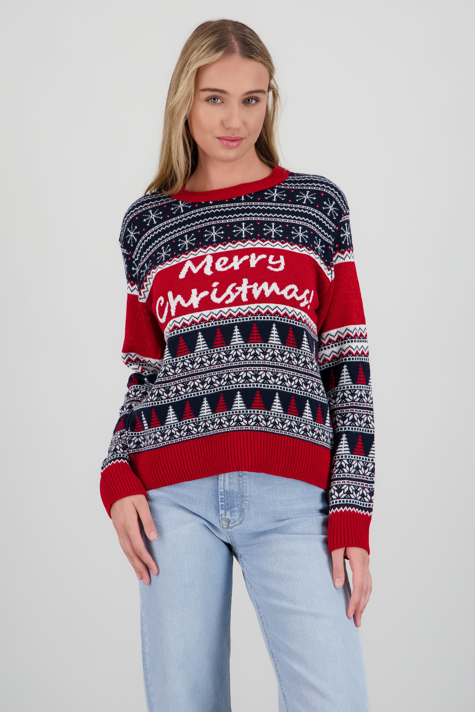 Sueter merry christmas ROJO COMBO