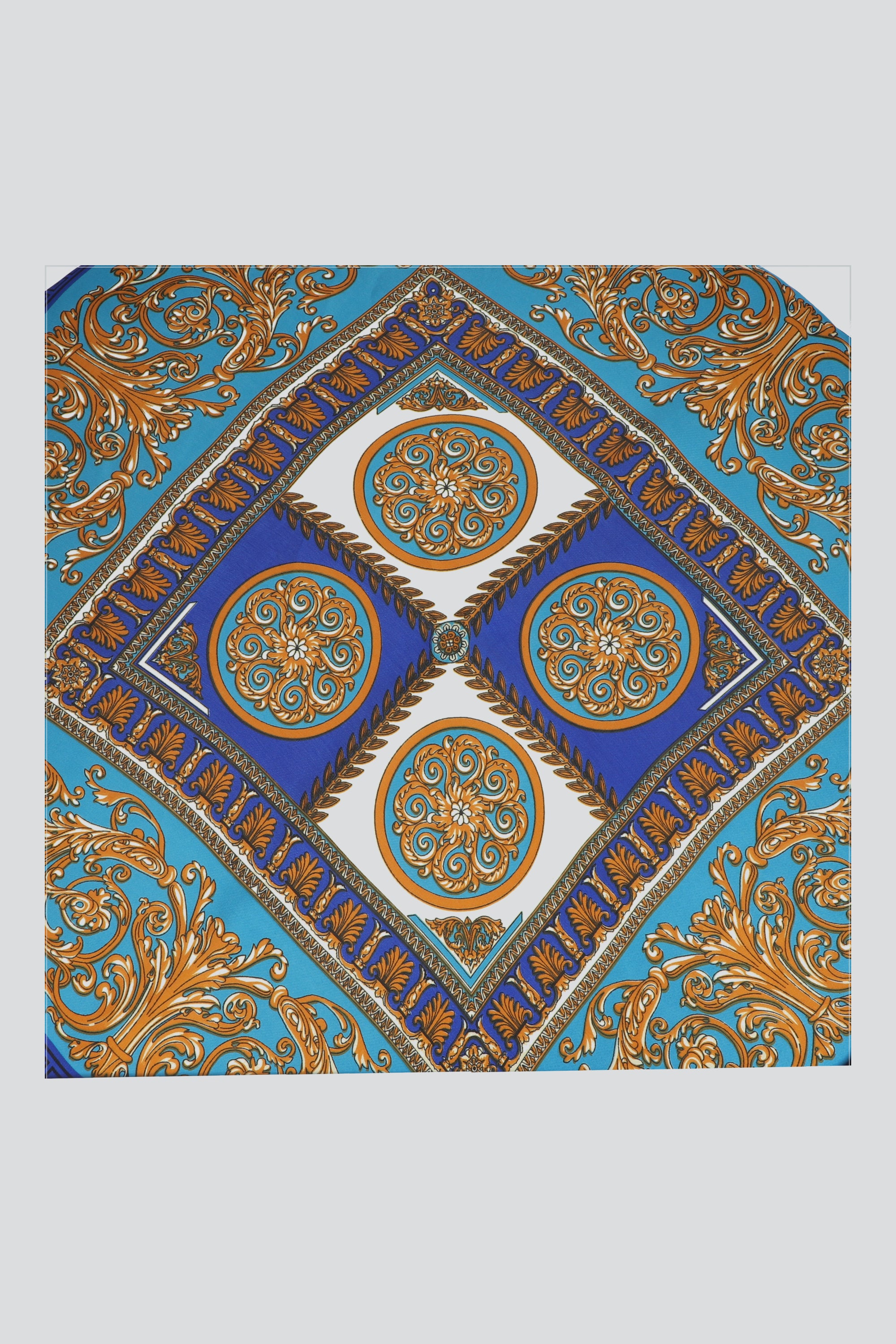 Pañuelo cuadros print AZUL