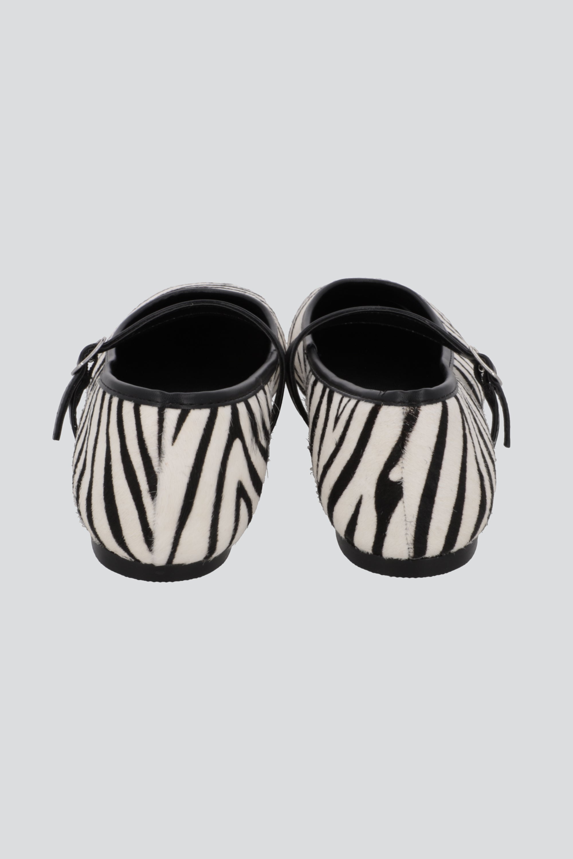 Flat animal print piel NEGRO