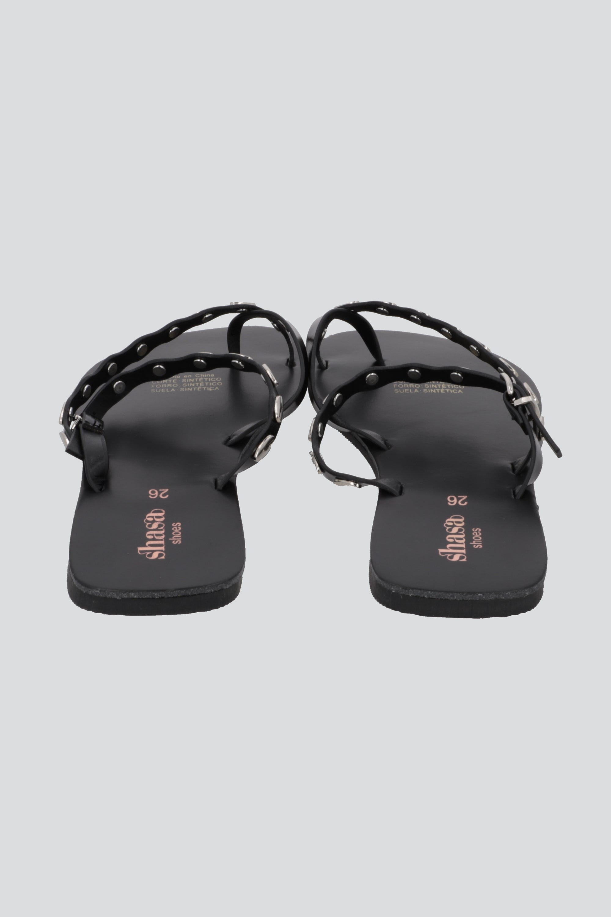 Sandalia conchitas diagonal NEGRO