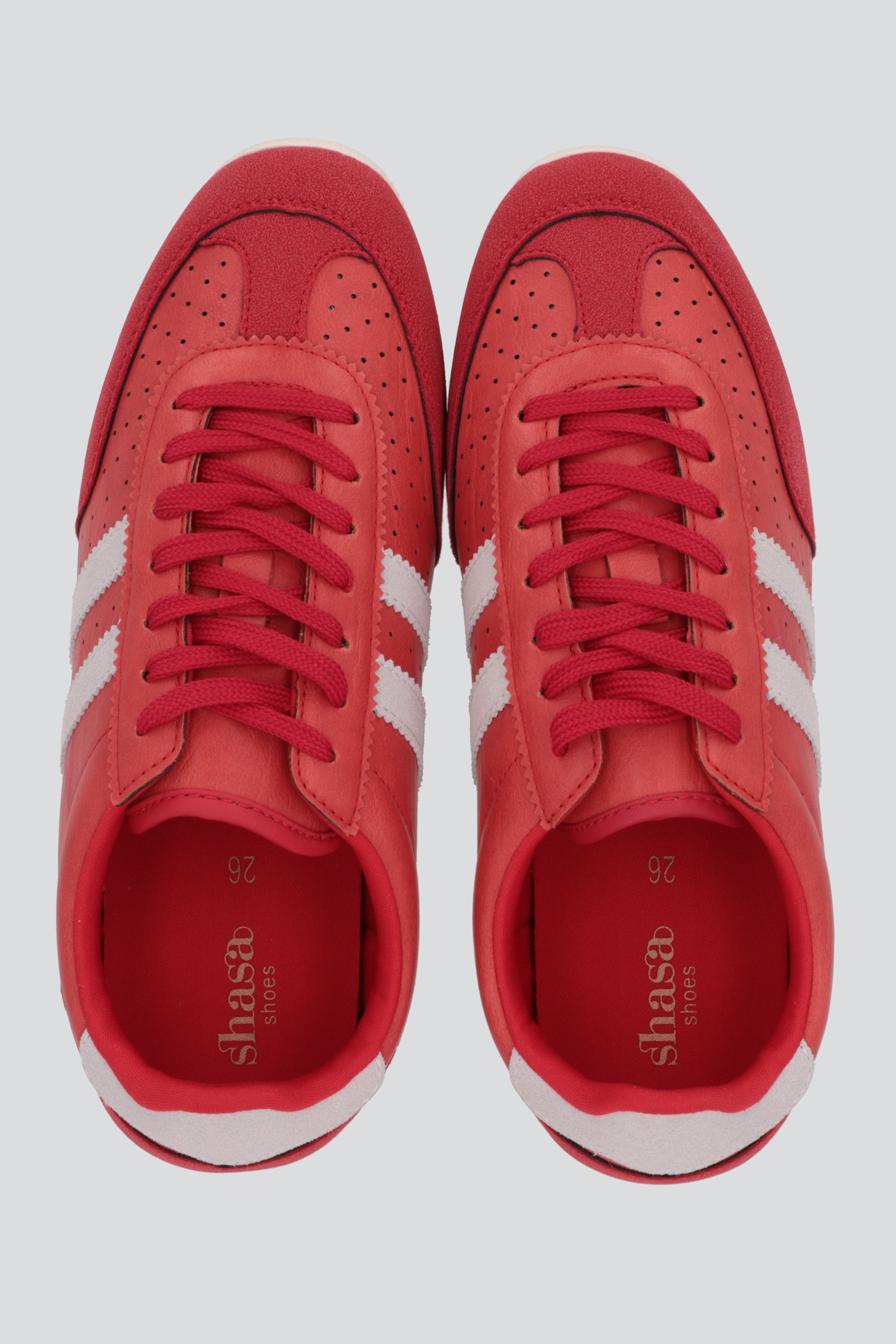 Tenis estilo retro franja ROJO