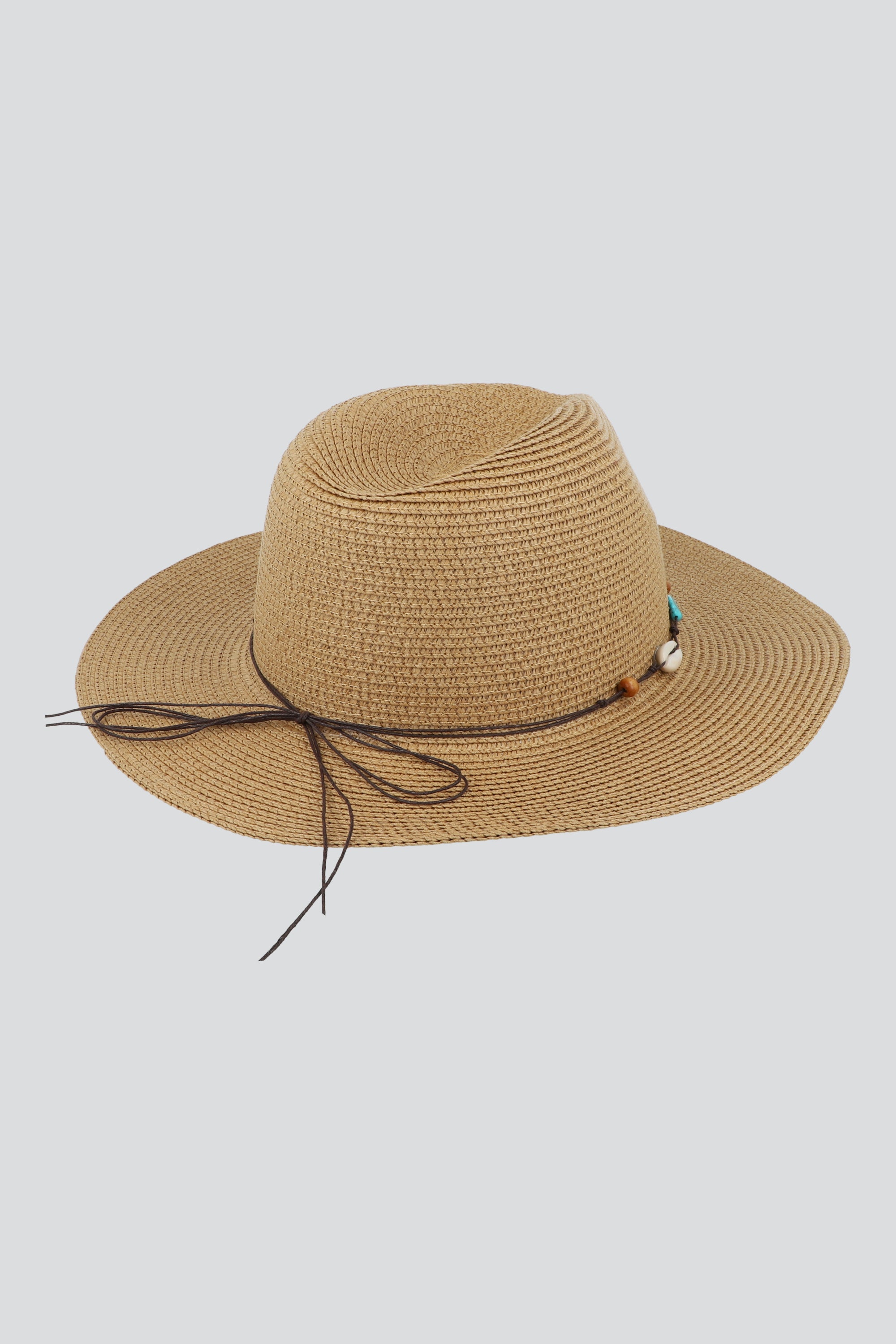 Sombrero de playa conchas CAFE