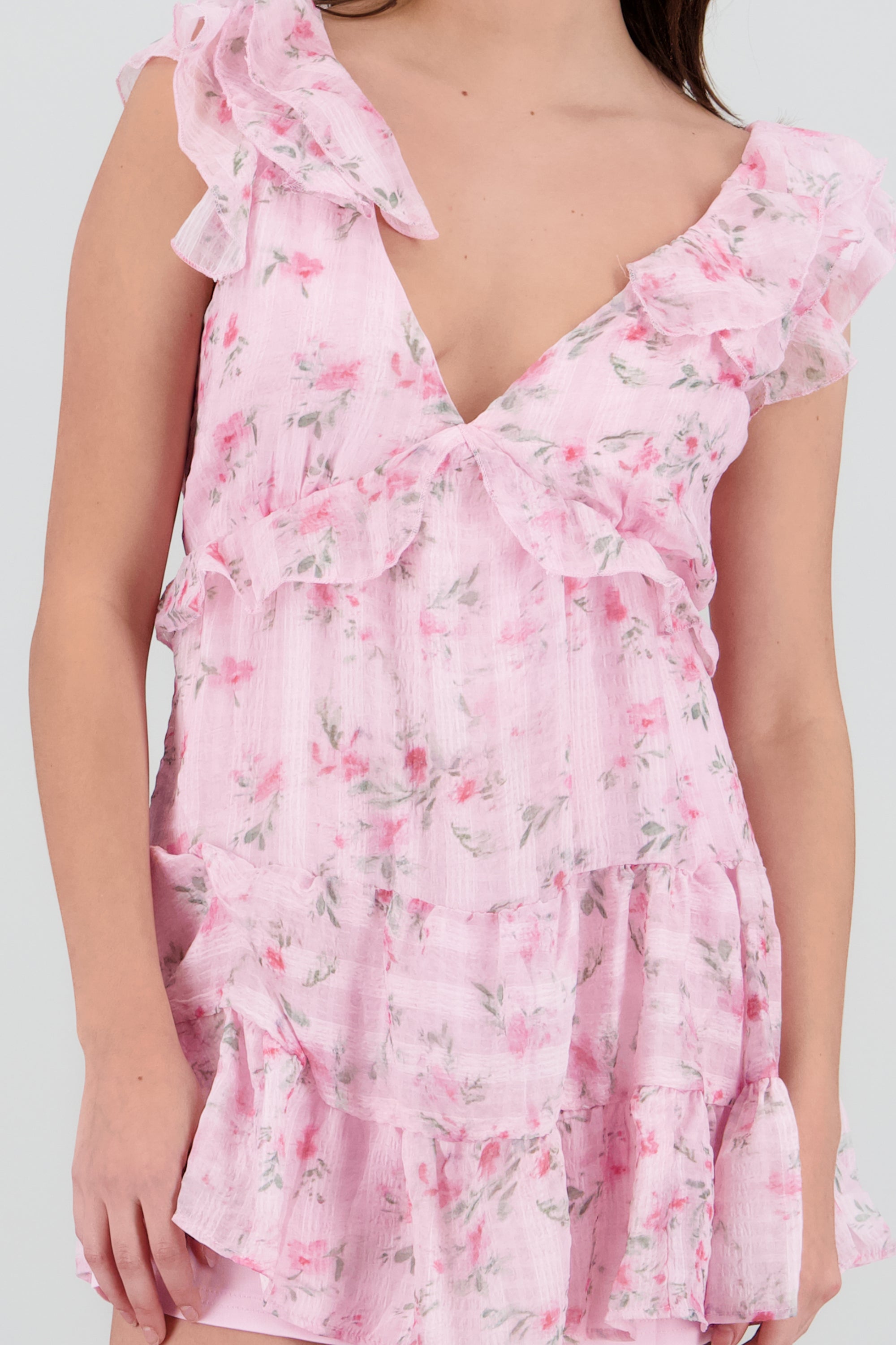 Vestido florarl mini ROSA