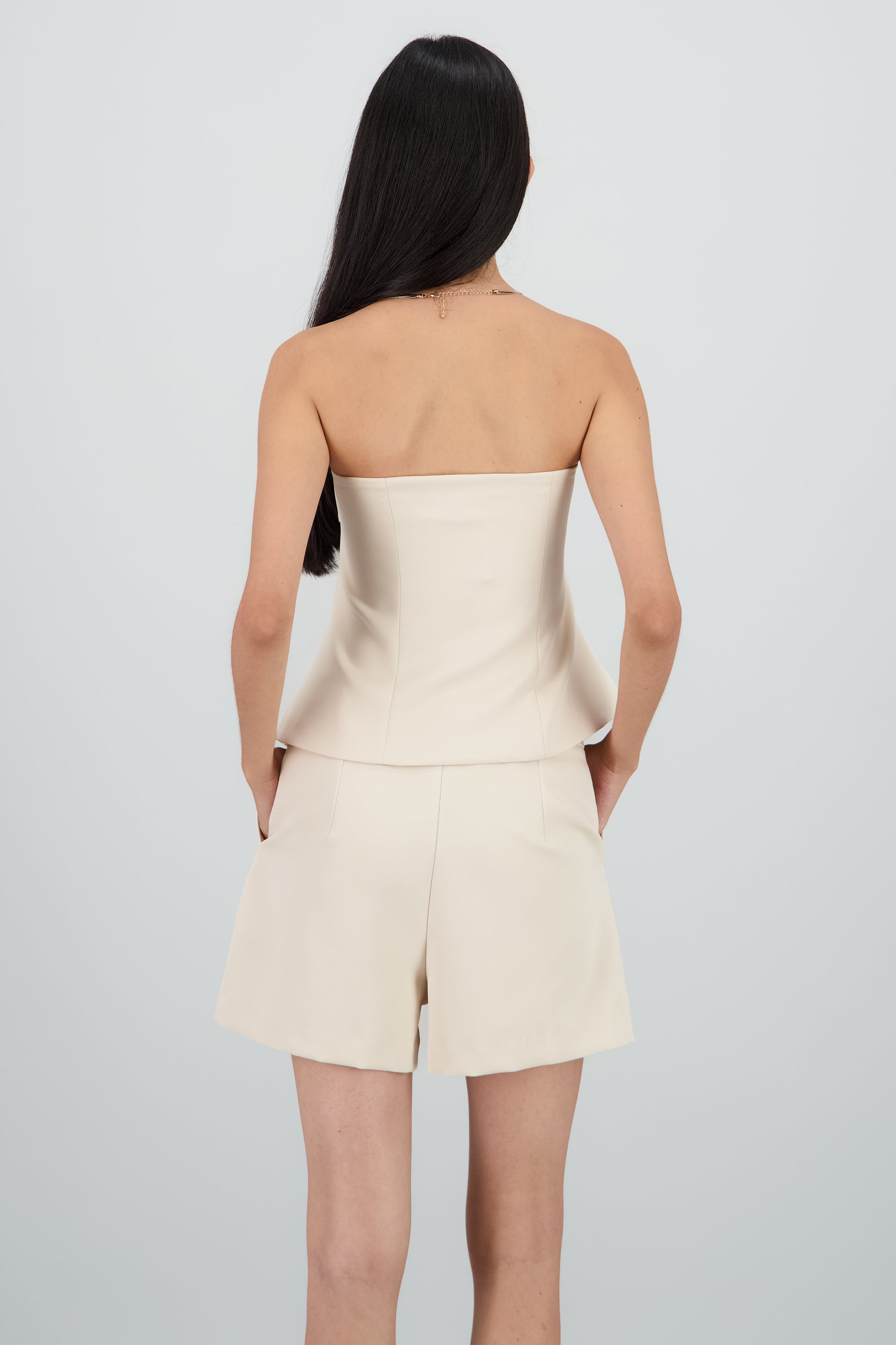 Top sastre flap botones CREMA